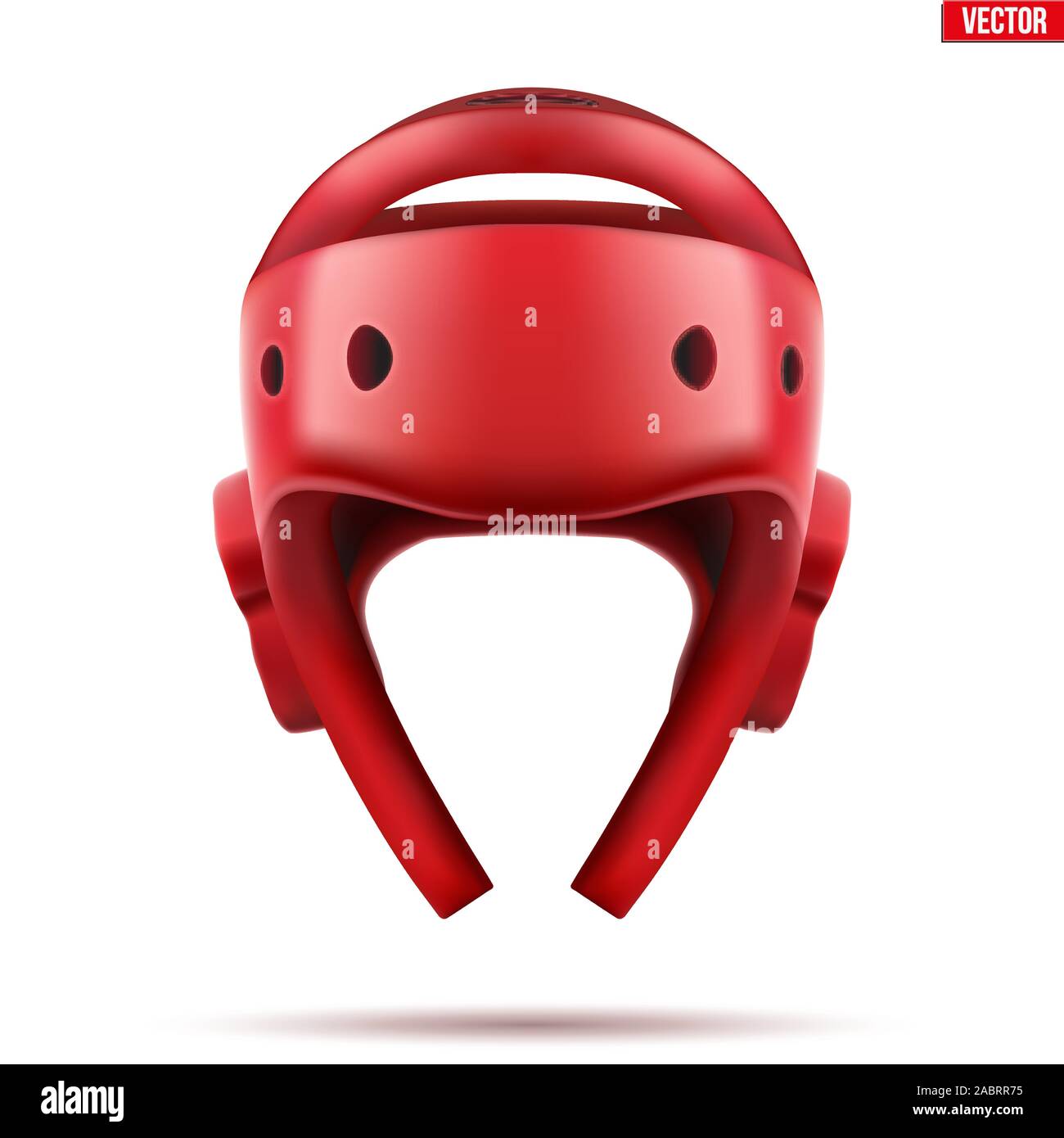 Rosso casco Taekwondo Illustrazione Vettoriale