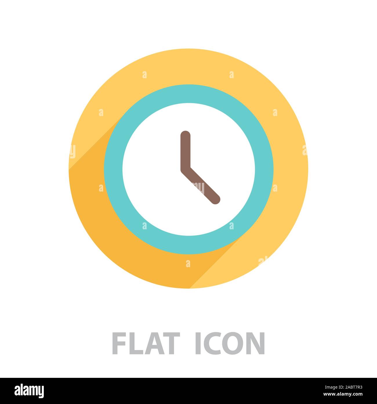 Icona di un orologio , illustrazione vettoriale design piatto Illustrazione Vettoriale
