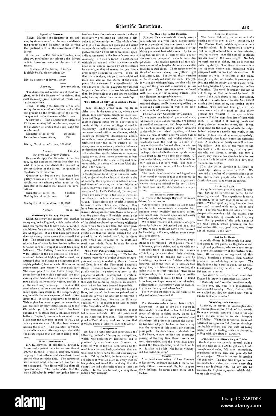 E la fedeltà. Quando scoppiò la rivoluzione Altamont fu dato a Col. George master di lavaggio in tutte le principali battaglie del sud che termina con l'assedio di Yorktown. Non essere in un Harry per ottenere ricchi. Graduale i guadagni sono il solo guadagni naturale ; e quelli che sono in fretta a get rich rottura del loro oggetto. Non vi è alcun uso in getting possiede il massimo divertimento che rich es sono in grado di permettersi. 1848 AMERICIAN SCIENTIFICA INC, Scientific American, 1848-04-22 Foto Stock