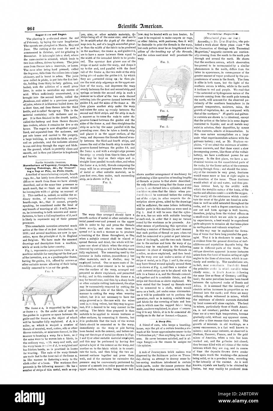 Una fossa profonda. Il magnetismo terrestre. R, Scientific American, 1848-05-06 Foto Stock