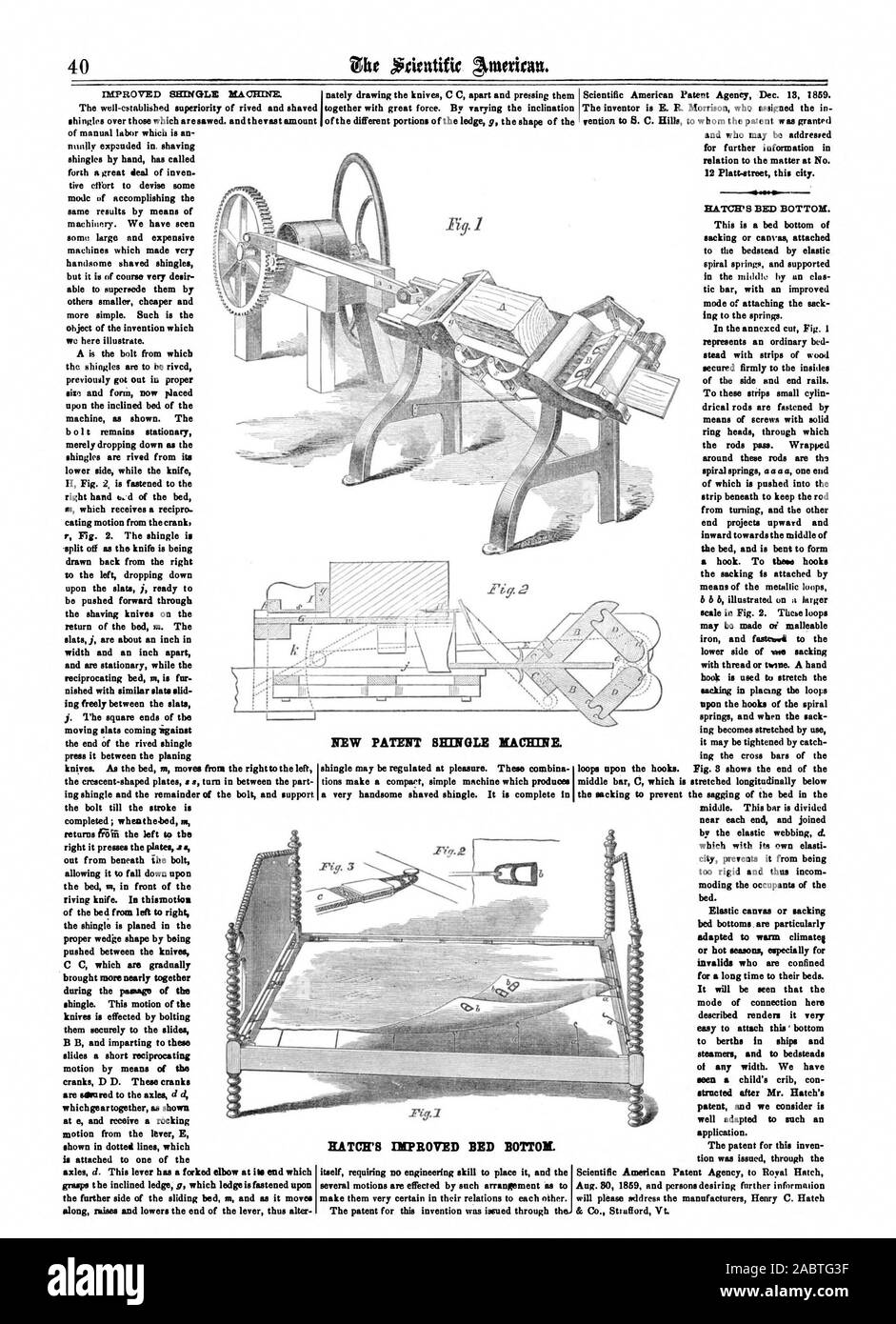 Migliorata la ghiaia ben stabilito scandole di superiorità rispetto a quelli che vengono segati di lavoro manuale che è un mediamente speso in scandole di rasatura hy mano ha suscitato una grande invenzione tivo sforzo per elaborare alcune modalità di realizzare gli stessi risultati per mezzo di macchinari. Abbiamo visto alcune grandi e costose macchine che fatta vcry bello rasato assicelle ma è naturalmente molto desir in grado di sostituire loro da altri piccoli meno costosi e più semplici. Tale è lo scopo della invenzione che abbiamo qui illustrare. Una è la vite da cui le scandole sono da rived precedentemente Foto Stock