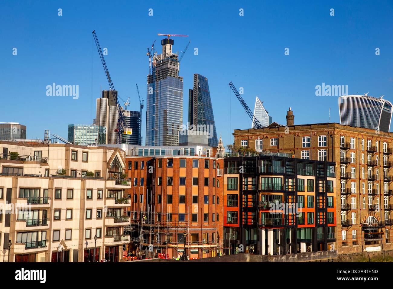 Architettura contemporanea a Londra, Regno Unito Foto Stock