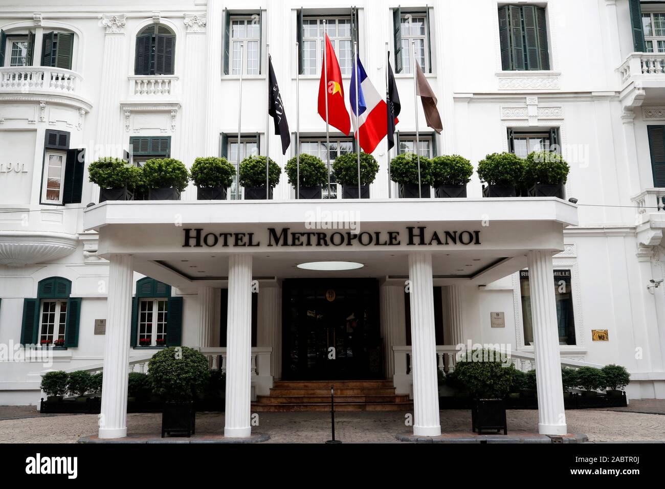 Hotel Metrople costruito in stile coloniale Francese. Hanoi. Il Vietnam. Foto Stock