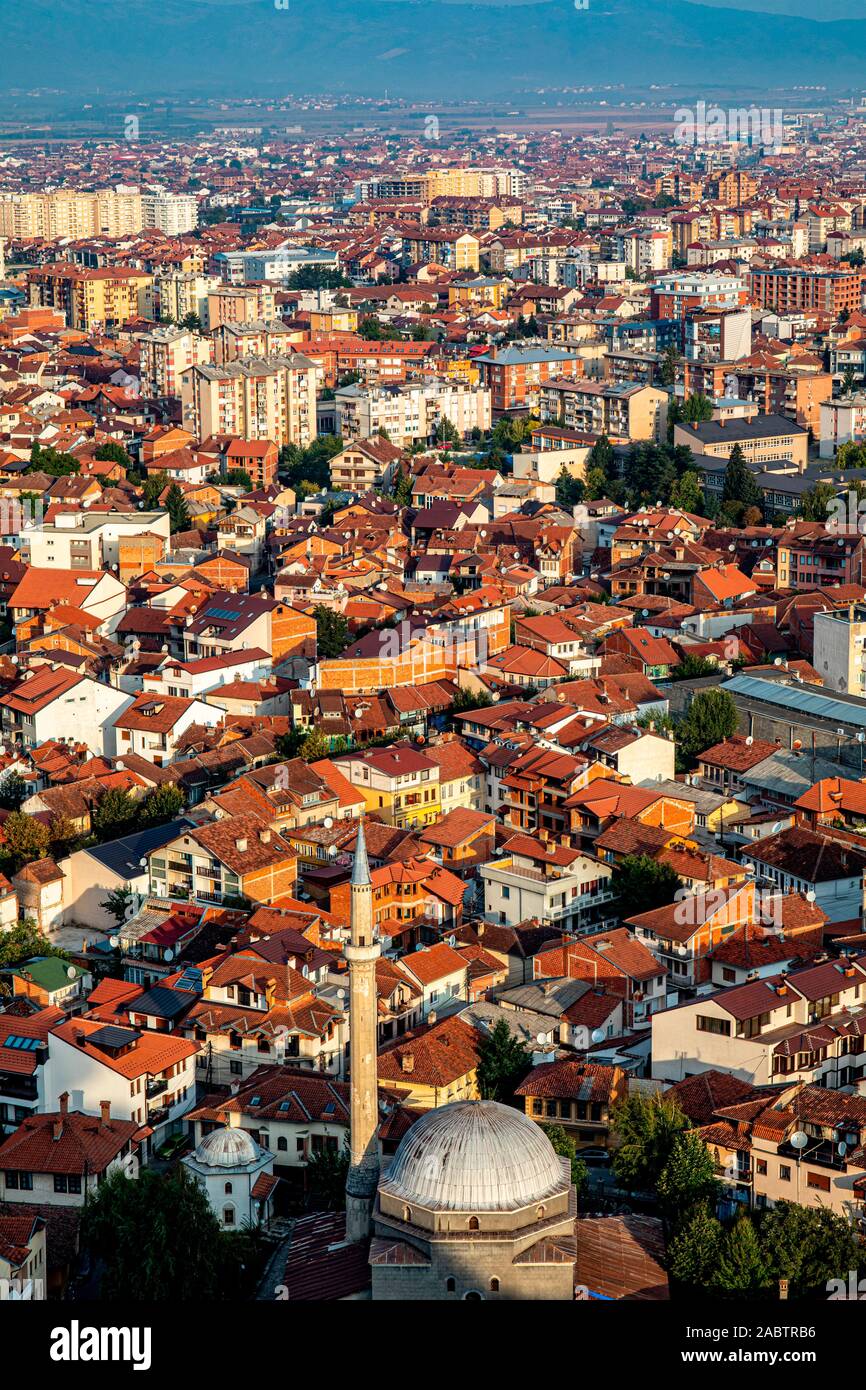 Vista di Prizren, in Kosovo. Foto Stock