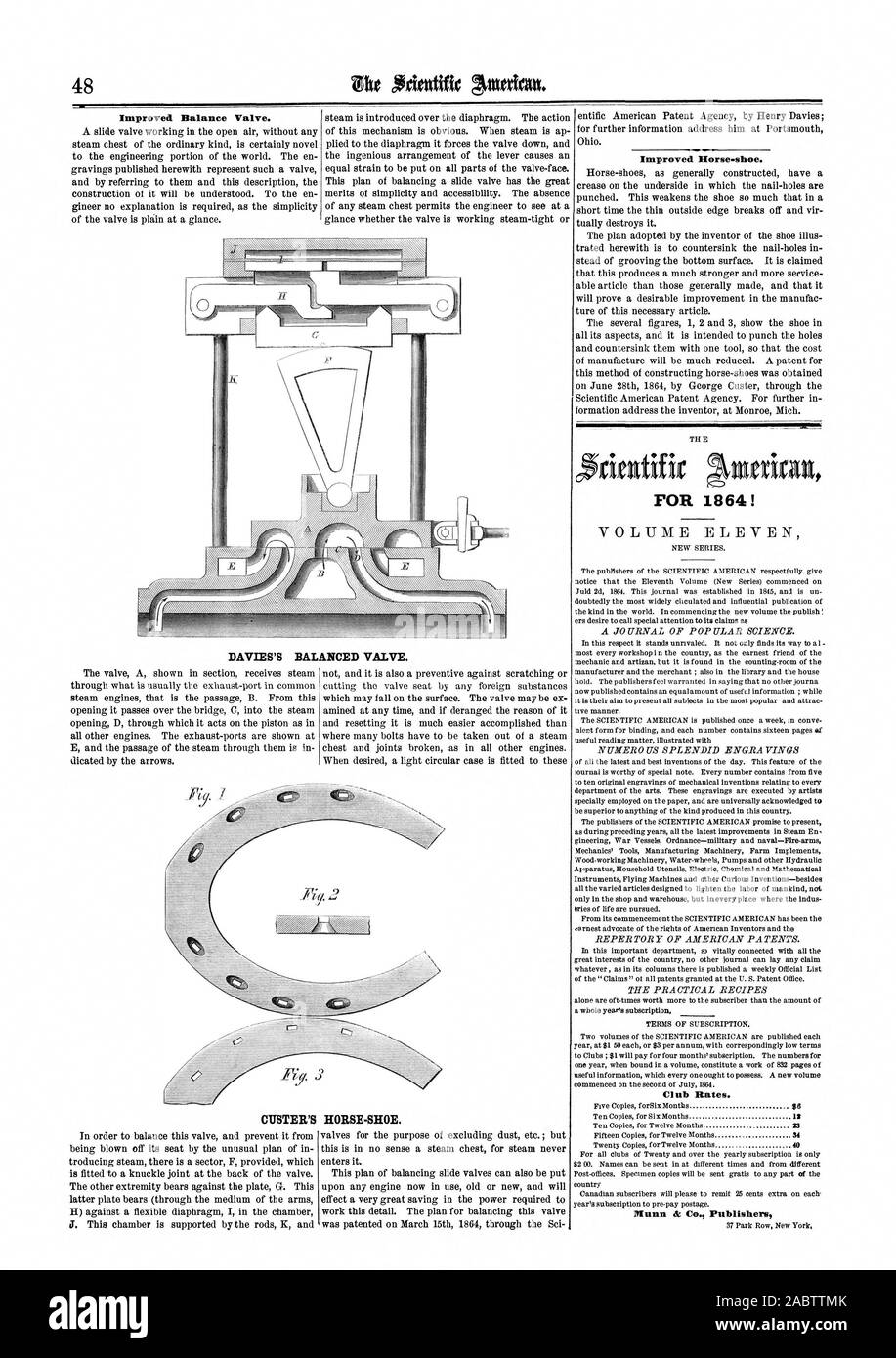 Piega sul lato inferiore in cui l'unghia di fori sono di breve tempo il sottile bordo esterno si rompe e vir tually distrugge. Il piano adottato dall'inventore della calzatura illus che questo produce un più forte e più in grado di servizio articolo rispetto a quelli generalmente realizzato e che si dimostrerà un auspicabile miglioramento del manufac ture di questa necessaria l'articolo. Le diverse figure 1 2 e 3 mostrano la scarpa in di fabbricazione sarà molto ridotta. Un brevetto per il 28 giugno 1864 da George Custer attraverso il Scientific American agenzia brevetti. Per ulteriori in formazione indirizzo l'inventore a Monroe Mich Foto Stock