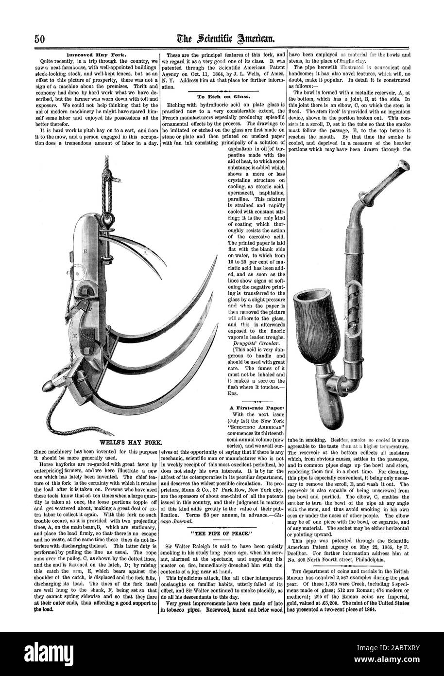 50 Alloggiamento migliorato forcella. Per etch su vetro. EDS. Un primo tasso di carta" "cooperazione scientifica americana' ' IL TUBO DELLA PACE." 4-+I -ir ha presentato due cent di 1864. Pozzetti di fieno della forcella. in corrispondenza della loro estremità esterna ottenendo così un buon supporto di t il carico molto grande sono stati apportati miglioramenti di ritardo, 1865-07-22 Foto Stock 50 Alloggiamento migliorato forcella. Per etch su vetro. EDS. Un primo tasso di carta" "cooperazione scientifica americana' ' IL TUBO DELLA PACE." 4-+I -ir ha presentato due cent di 1864. Pozzetti di fieno della forcella. in corrispondenza della loro estremità esterna ottenendo così un buon supporto di t il carico molto grande sono stati apportati miglioramenti di ritardo, 1865-07-22 Foto Stock