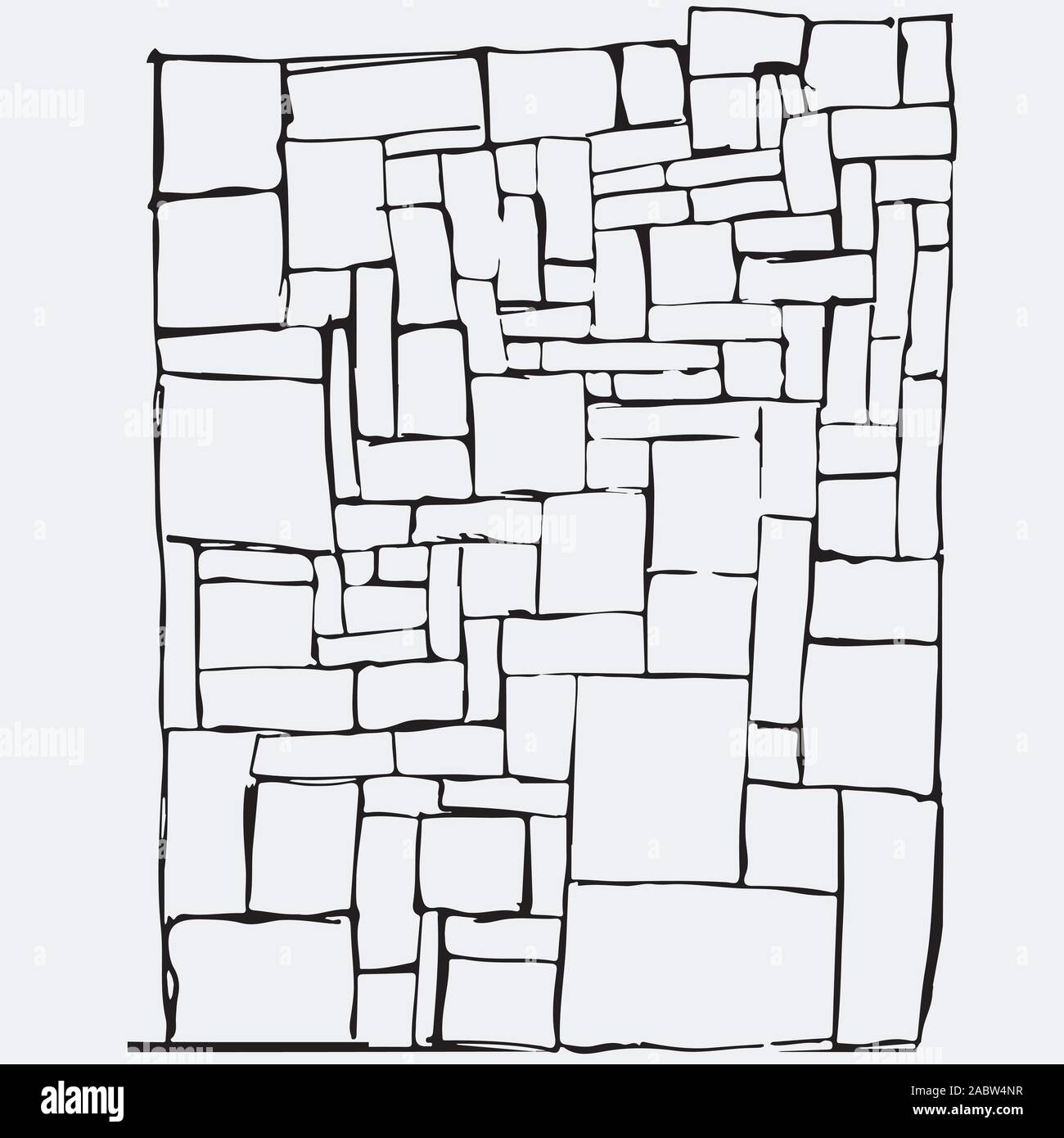 Bianco e nero lo sfondo da quadrati e rettangoli Illustrazione Vettoriale