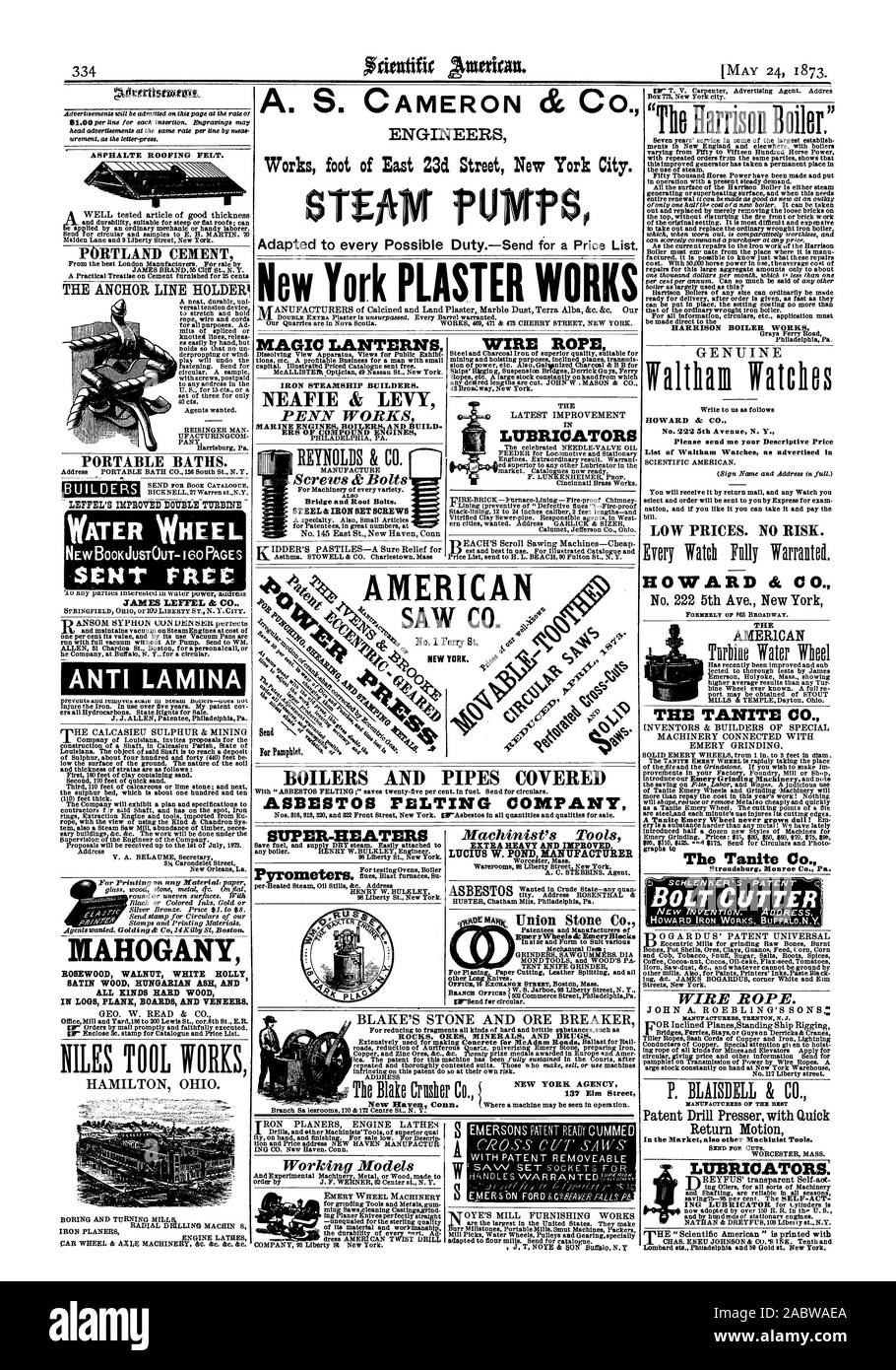 Il cemento Portland la linea di ancoraggio HOLDERI bagni portatili. Ruota di acqua nuova BOOKJUSTOUT-160 pagine James Leffel & CO. LAMINA ANTI piede di opere di East 23c1 Street a New York City. Caldaie a tubi e coperte di amianto società di infeltrimento infrinuing su questo brevetto lo fanno a proprio rischio e pericolo. 1 NEW YORK AGENZIA 137 Elm Street dove una macchina può essere visto in funzione. OYE'S MILL OPERE DI ARREDO sono il più grande negli Stati Uniti. Essi rendono Burr macina mulini portatile. Granello di fuliggine macchine confezionatrici Mill Picks Ruote di acqua di pulegge e ingranaggi appositamente PALISSANDRO MOGANO NOCE BIANCO HOLLY SATINATA PER LEGNO CENERE UNGHERESE E AL Foto Stock