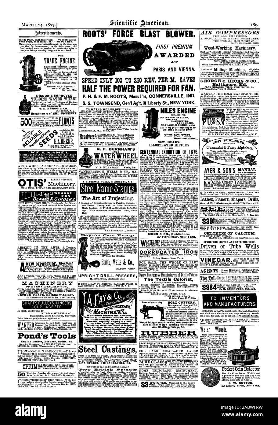 Le linee del telegrafo. Prezzo $510. Circolari descrittivo spedita liberamente. L. GTLLLOTSON & CO. 8 Dey San N. Y. passata. I prezzi più bassi. Termini migliori. Piallatrici torni Shapers Trapani ingranaggio & RoltCutters&C.E.GOULDNewartN.J. 30 RATUS & Chemicals cloruro o calcio. Il ricambio CROTON E SAYE IL COSTO. Condotto tubo o pozzetti di un ingegnoso gem!5 0 oggetti da trovare! Indirizzo con timbro E. C .Abbey Buffal N.Y. C. M. LENIN-GTO Chicago n. Vite:Auto Baltimore Md. & ornamentali alfabeti di fantasia. Ora YoRK. gdrertionnento. All'interno di ciascuna pagina di inserimento - 75 centesimi una linea. Il RISDON migliorata la turbina ruota di acqua ha fornito alla Foto Stock