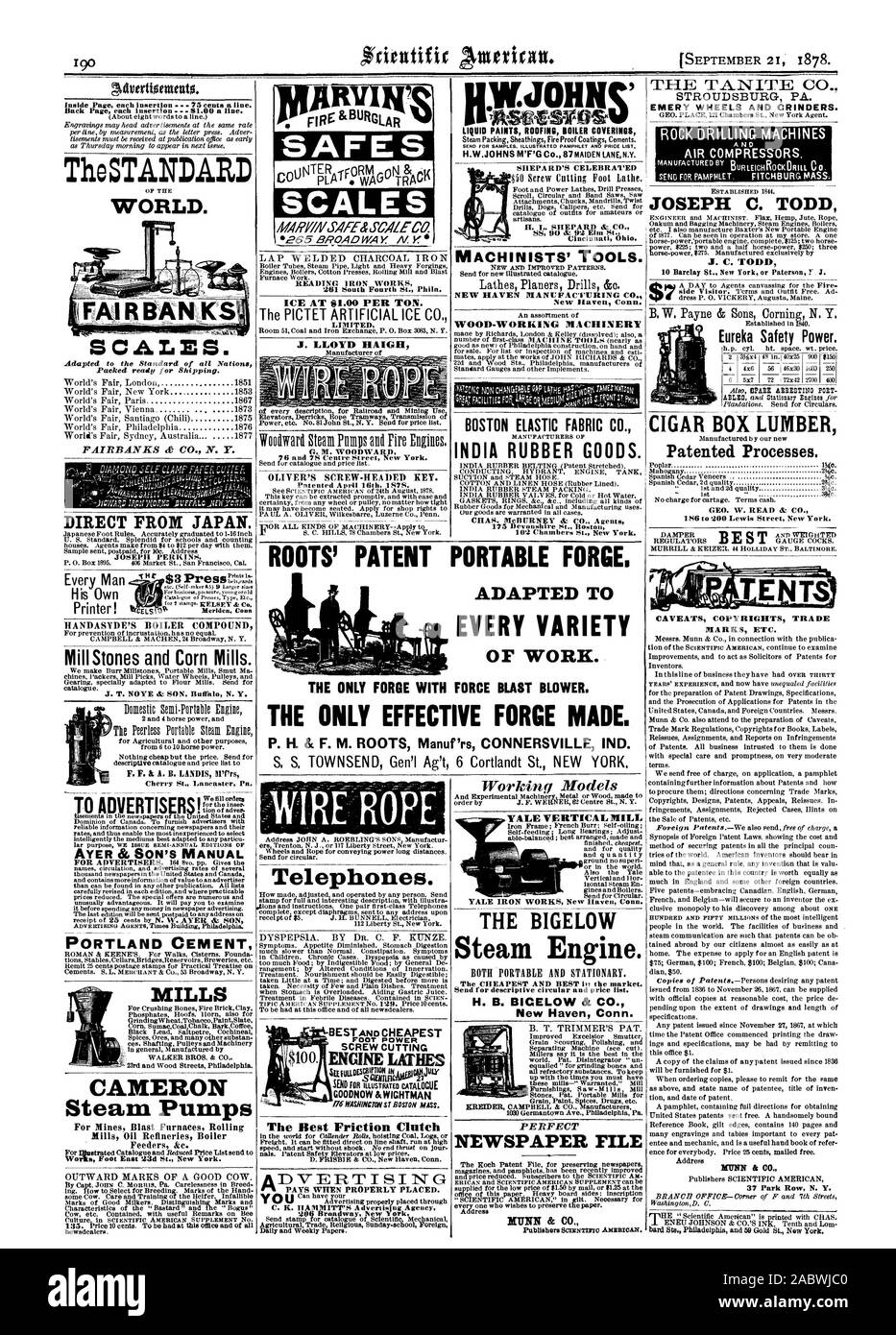 La ciliegia San Lancaster Pa. Il cemento Portland Cameron pompe a vapore per le miniere di altiforni di laminatoi con raffinerie di petrolio alimentatori caldaia &c. newsdealers. N SCALE DI LETTURA DI OPERE IN FERRO 261 Sud quarto San Phila. La limitata .1. LLOYD HAIGH OLIVER'S VITE-IfEAJ)FD CHIAVE. La tecnologia brevettata Aprile 16th. 1 STS. Telefoni. Il miglior innesto a frizione ADVFRTISING WJOHINI vernici liquide coperture Coperture caldaia INVIARE PER CAMPIONI. Opuscolo illustrato e listino prezzi. Macchinisti di strumenti". NEW HAVEN Manufacturing Co. New Haven, Connecticut. Macchine per lavorazione legno BOSTON tessuto elastico CO. INDIA MERCI IN GOMMA. CHAS. NicBURNEV & CO. Gli agenti Foto Stock