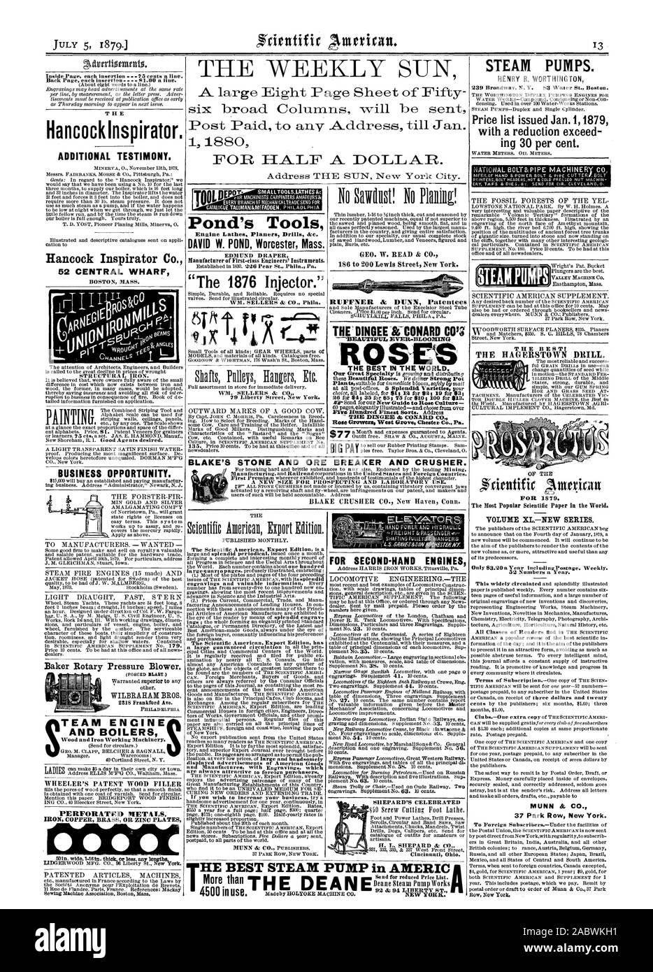 HancockInspirator ulteriore testimonianza. Hancock Inspirator Co. 52 CENTRAL WHARF opportunità di business. Laghetto SIVIALLTOOLSAATHEM strumenti del motore piallatrici torni Trapani &c. DAVID W. POND Worcester messa. EDMUND DRAPER RUFFNER ifiL DUNN i titolari del brevetto il migliore al mondo. Il DINGEE CONARD & CO. Grande PAGARE PER LA SECONDA MANO MOTORI SHEPARD il celebrato. L. SHEPARD & CO. Cincinnati Ohi MUNN & CO. 37 Park Row New York. Bow New York. !Perforato le vendite al dettaglio. Ferro ottone rame o zinco lastre 50 in. Ampia146a. spessore. o meno di qualsiasi lunghezza. TEAM ENCINE E CALDAIE Baker pressione rotativo ventilatore. altri. 2318 Frankford Foto Stock