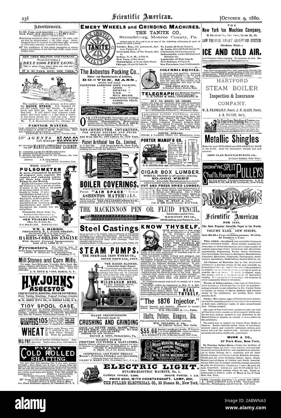 PULSOMETER è più economico in punti del costo originario spese per le riparazioni ed esecuzione di espellere'. ses rispetto a qualsiasi altro vapore pompa nel mondo. Il partner ha voluto può rendere WM. A. HARRIS PROVVIDENZA R. I. (PARK STREET) Mill pietre e mulini di mais. Laminati vecchia trasmissione vernici liquide coperture Coperture caldaia INVIARE PER CAMPIONI ILLVSTILATED PAMPHLET E LISTINO PREZZI. L'amianto Packing Co. I minatori e i produttori di amianto 1E3 OH 'I' 1 T 1VZ AMOS . La guaina di panno di carta. Fabbricato da rivestimenti di caldaia. Presenza di materiali contenenti amianto getti di acciaio quarzo pel per macinare il quarzo. BAUGH & SONS Philadelphia PA. L'ATTRITO Foto Stock