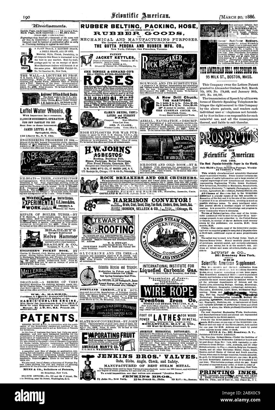 CUSHMAN CHUCK CO. Hartford Connecticut. TEWAR t chiedete. La glicerina e il suo USESA riduzione di prezzi e di Maur miglioramenti per 1SS6. Nuova molla catalogo inviato gratuitamente. Interruttori di roccia e i frantoi di minerale. Convogliatore di HARRISON! JENKINS BROS.' valvole. Globo di gate di controllo di angolo e di sicurezza. Fabbricato del miglior metallo vapore. aM1V32Cil Tei 331=LOES. Istituto internazionale per la trasmissione di potenza. Ponti di sospensione A FUNE Trenton Iron Co. WORKS E OFFICE TRENTON N. .1. Potenza o metallo. MIE6123.416.1sito.M.WG 312.A.IR I 65 West 2d Street Cincinnati 0. Americano dizionario meccanica. Un, Scientific American, 1886-03- Foto Stock