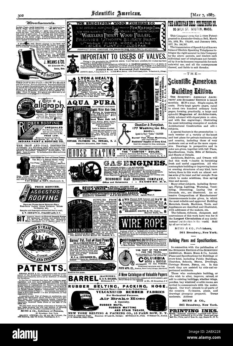 J. significa rtO. 43 Lincoln San CONGRESS VAN DU'LEN dit tift. Cincinnati 0. Prezzo ridotto. Bandiera e acqua-prova edificio PELT IGNIFUGO VERNICI PACEINGS vapore caldaia rivestimenti ecc. Esempi descrittivi e Listino prezzi liberi da mail. Brevetti. Importante per gli utenti di .valvole Jenkins Bros. sono garantite la piena apertura. Catalogo di Strumenti di banda di uniformi e attrezzature 400 belle illustrazioni che descrivono ogni articolo richiesto dalle bande a tamburo Corp. comprese la riparazione di Mate rials rifili etc . Contiene le istruzioni per le bande amatoriali esercizi e &ales AQUA PURA DALLA NATURA I PROCESSI 177 Washington St Foto Stock