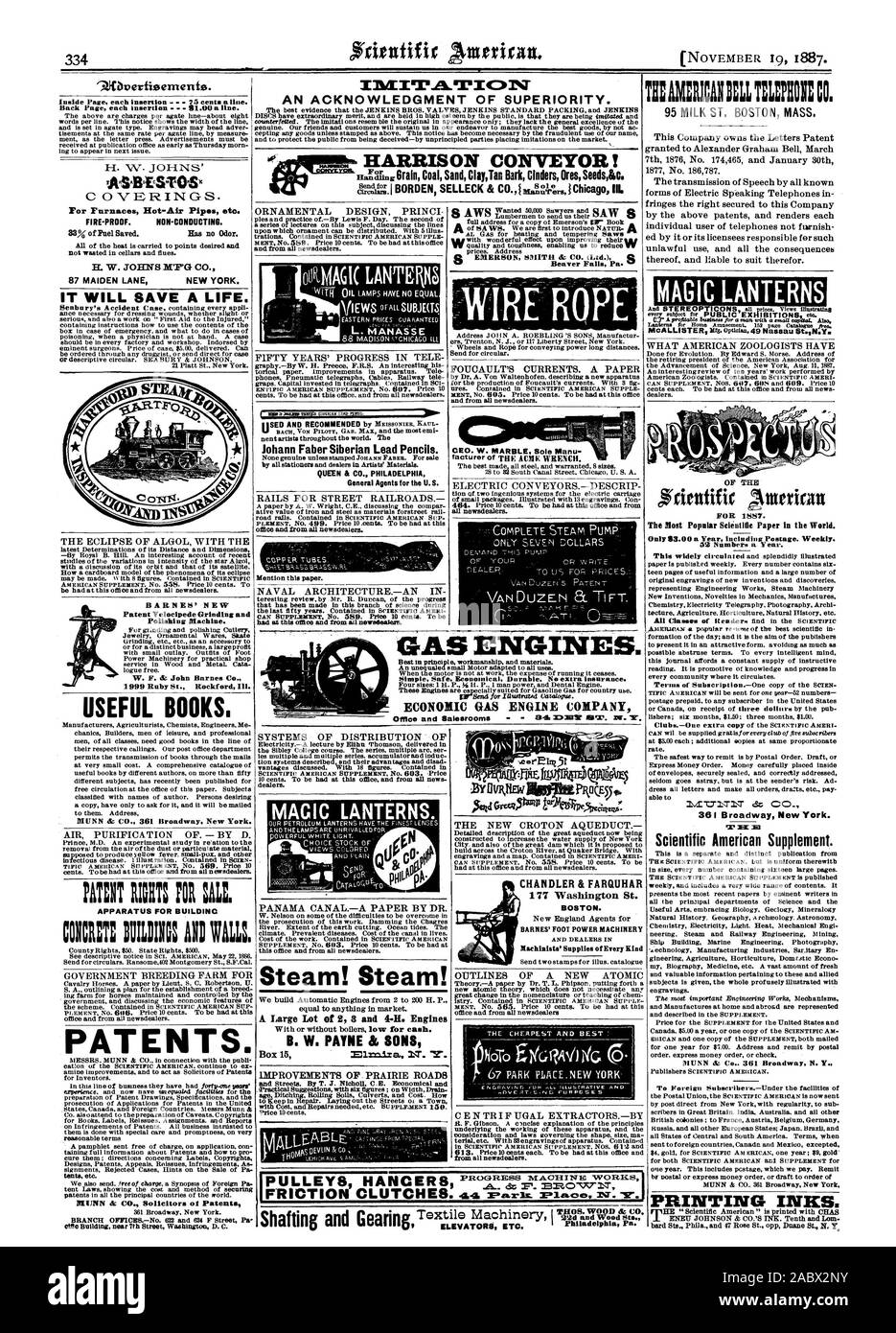 Lanterna AMAGIC8 Johann Faber siberiano matite di piombo. Rotaie per STREET FERROVIE DEI SISTEMI DI DISTRIBUZIONE DI lanterne magiche PANAMA CANAL.-UNA CARTA DAL DR. Vapore! Vapore! Beaver Falls Pa. " 61 " FOUCAULT correnti del. Una carta CHANDLER & FARQUHAR BOSTON. foto ISIC Card.;1W) 0. 95 Latte ST. BOSTON MASS. Lanterne magiche che cosa zoologi americani hanno americano scientifico per il 1887. 52 numeri all'anno. Scientific American Supplement. Gli inchiostri di stampa. I MOTORI A GAS. Semplice sicuro economico durevole. Nessuna assicurazione extra. Economica DEL MOTORE A GAS COMPANY imitazione di un riconoscimento di superiorità. HARRIS sul convogliatore! 9. Foto Stock