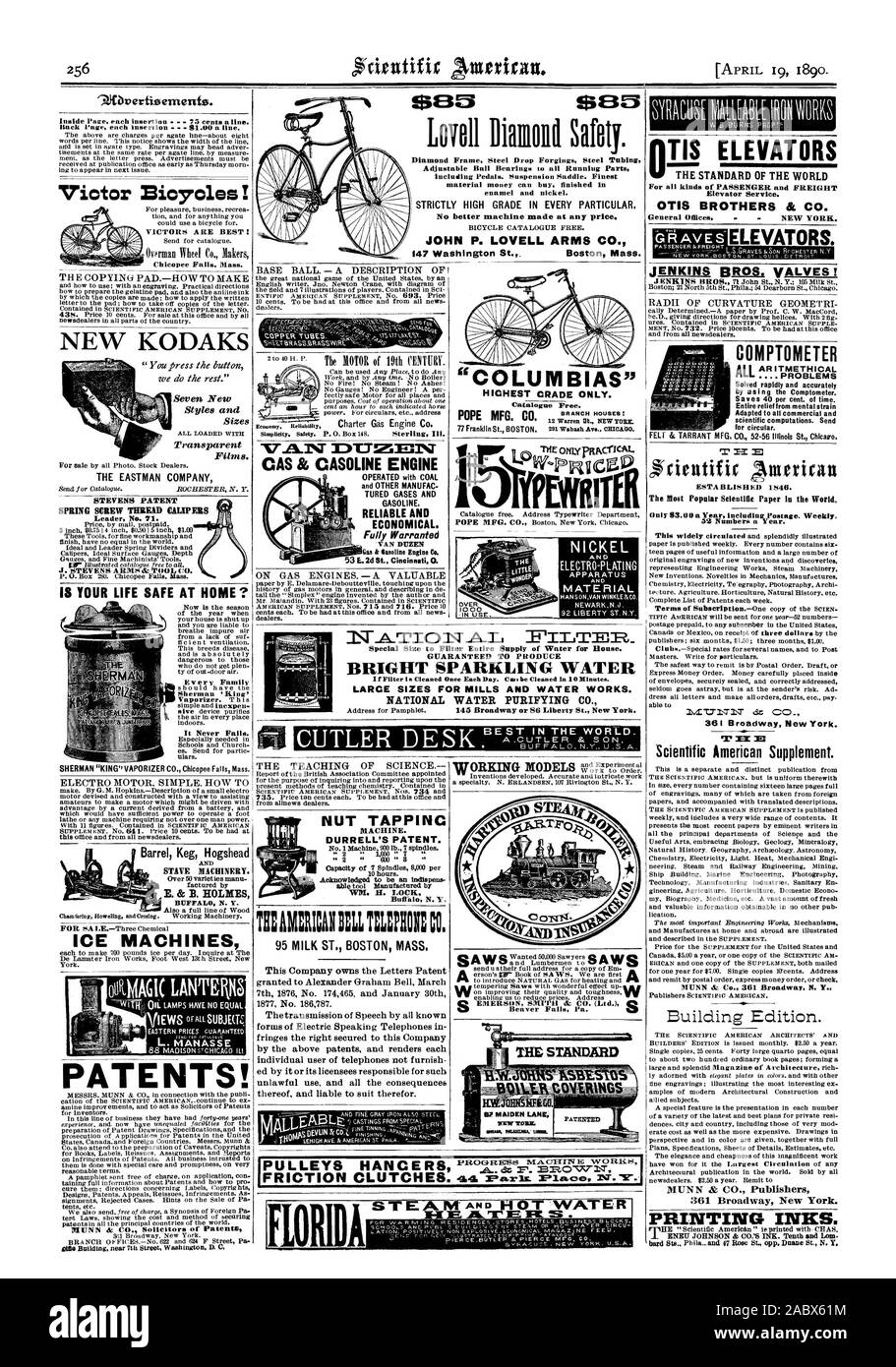 Per circolare. Sentivo ed. TARRANT MFG Co. 52-56 Illinois San Chlcaro. ccientific merli' stabilito 1546. Il più popolare carta scientifici nel mondo. T-Th7CO 361 Broadway New York. " X " XM Scientific American Supplement. 361 Broadway New York. Gli inchiostri di stampa. GRAVES 6E35 6130 Lovell Diamond sicurezza. Diamante in acciaio del telaio pezzi fucinati a stampo tubi di acciaio compresi i pedali. Sella di sospensione. Materiale più fine che il denaro può comprare finito in smalto e nichel. Rigorosamente di alta qualità in ogni particolare. Nessuna macchina migliore fatta a qualsiasi prezzo. JOHN P. LOVELL BRACCI CO. 147 Washington St Boston Massachusetts Vincitori sono i migliori IL DADO Foto Stock