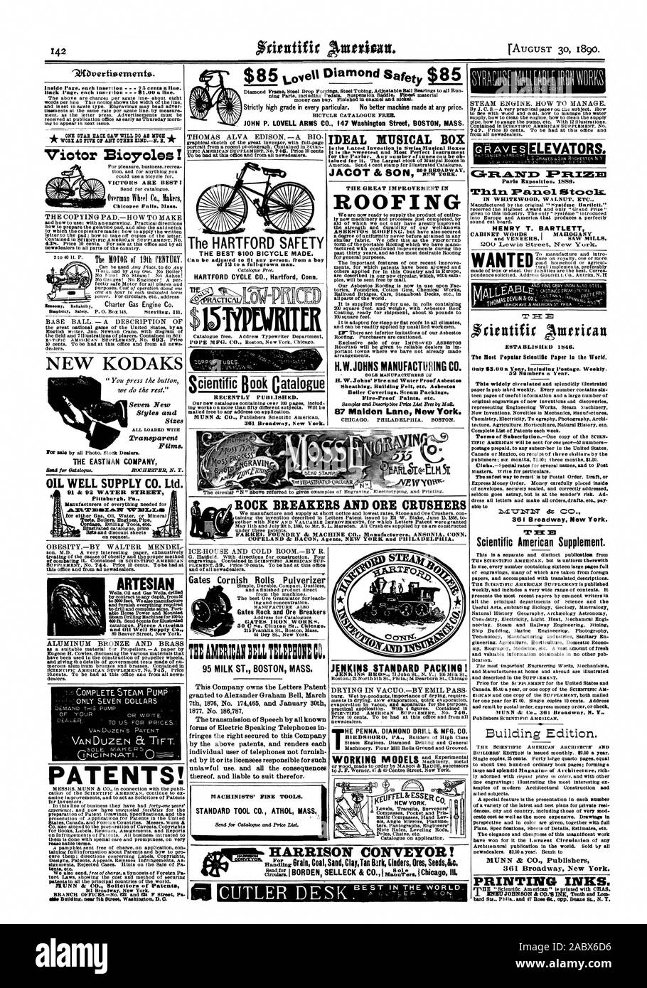 COPELAND & BACON GLI AGENTI DI NEW YORK e da Filadelfia. I cancelli della Cornovaglia rotoli polverizzatore cancelli in ferro. TEE AERICA: Tel:PEON CO. 95 Latte ST. BOSTON MASS. Macchinisti' ammenda strumenti. Strumento STANDARD CO. ATHOL MASS JENKINS IMBALLAGGIO STANDARD! Sento& ESSER gal HARRISON TRASPORTATORE! 9.0  ho uno STAB gara vide faranno come gli UFO Dimensioni tutte caricate con pellicole trasparenti. La società EASTMAN OLIO ALIMENTAZIONE BEN CO. 91 & 92 Water Street Pittsburgh PA .?. Ltd. . I BREVETTI ARTESIANO! GR.9.11'3=0 PELIZIZI Esposizione di Parigi 1889. IN essenze dure noce. ETC HENRY T. BARTLETT cabinet in legno di mogano boschi 200 Lewis Street. New York. Stabilita Foto Stock