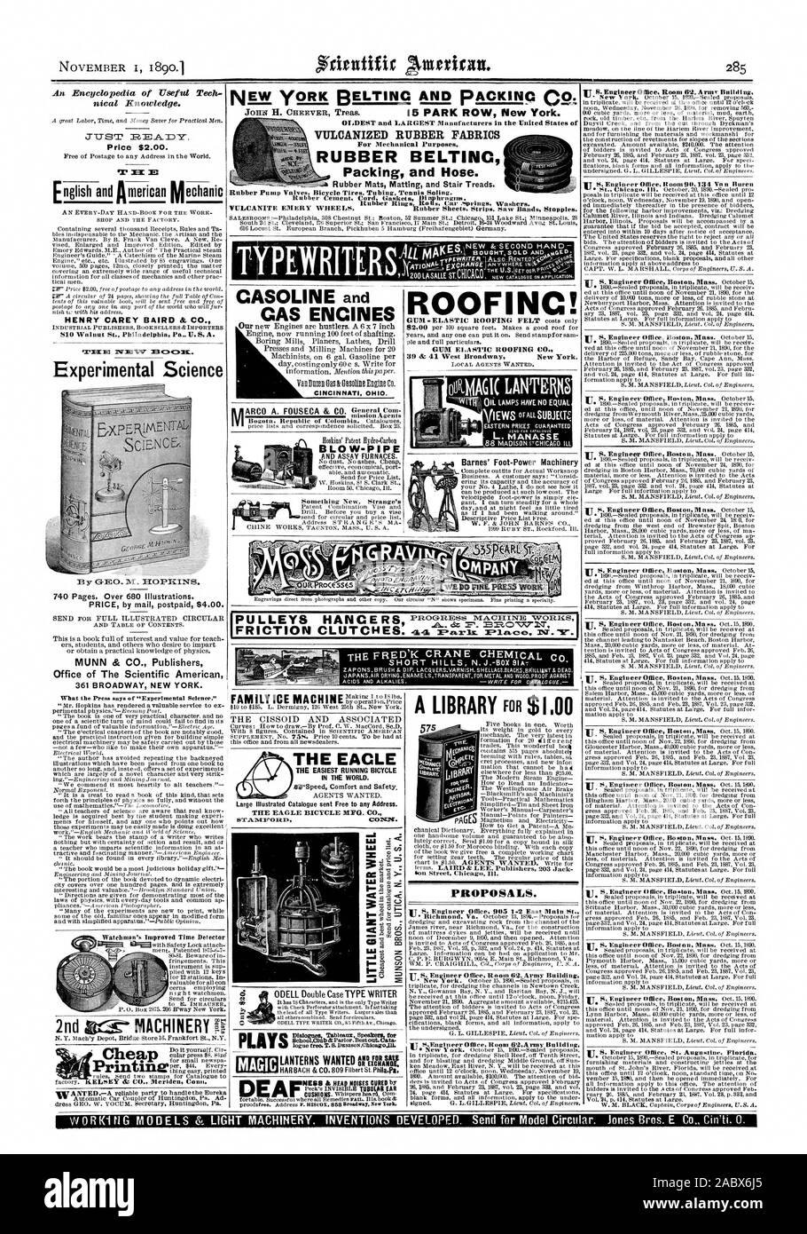 Il FRED'K Gru CHEMICAL CO. SHORT HILLS N. J.-BOX IL EACLE nel mondo. Gli agenti volevano. Riproduce le lanterne magiche voleva NAB BACH & CO. 809 Nocciola St NM % proposte. Una Enciclopedia di utili Tech ico conoscenza. Solo il prezzo $2.00. HENRY CAREY BAIRD & CO. S10 Noce San Philadelphia PA S. A. M I-X iviw 13 Cr =03Fi scienza sperimentale di prezzo da parte di mail postpagato $4.00. Ufficio del Scientific American ciò che la stampa dice di "scienza sperimentale. " sentinella migliorata del rivelatore di tempo per scopi meccanici. Tappetini in gomma Matting e stair battistrada. Anello in gomma s Ro Ifs auto :molle rondelle. pEw ITER Foto Stock