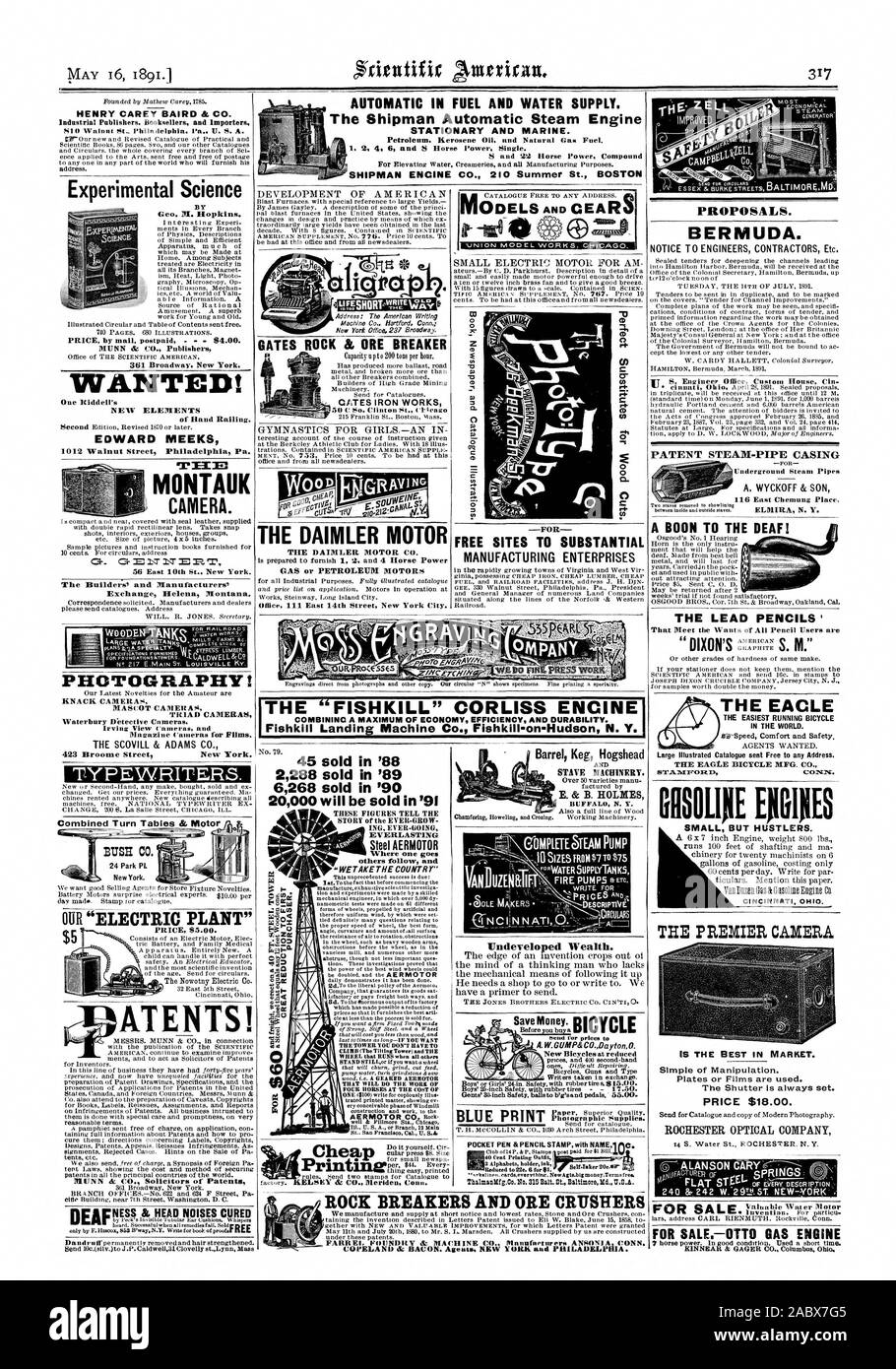 IN AUTOMATICO il combustibile e l'acqua di alimentazione. La Shipman automatico motore a vapore stazionario e marine. GATES ROCK & martello minerale CATES Iron Works Daimler Motor Daimler Motor Co. GAS o petrolio salnigsqns motori peped si.no poom siti gratuiti a sostanziali le imprese manifatturiere "FISHKILL' CORLISS ENCINE combinando un massimo di efficienza economica e di durata. HENRY CAREY BAIRD & CO. Prezzo $5.00. 'Non sviluppata ricchezza. Penna tascabile &matita timbro con NAMElf%C. Thalmaatifg.Co. No. 315 esca. San Baltimore Md. U.S.A. BERMUDA. Avviso agli ingegneri dei contraenti ecc. Il EACLE il più facile acceso Foto Stock