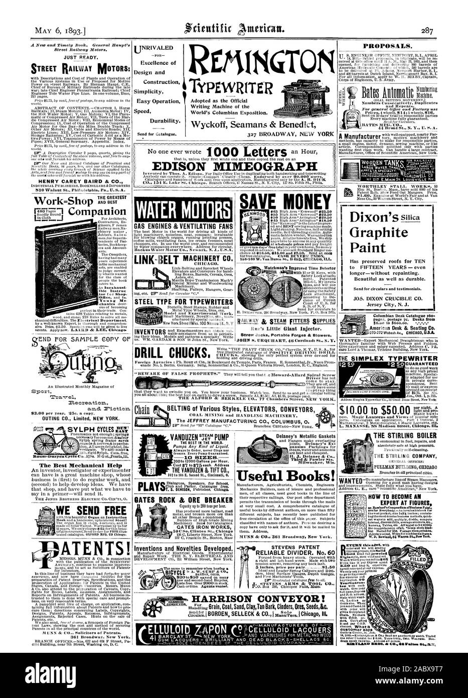 Appena pronto. Ferrovia Strada motori: inviamo ATENTS GRATUITO! Eccellenza senza rivali di Design e il VANDUZEN TIFT & CO. Riproduce i cancelli in ferro le invenzioni e le novità sviluppate. nuovi e di seconda mano elenchi di biciclette gratuito. Oltre 2000 in magazzino. Martinetti a vite fucine portatili e soffianti. Proposte. I I I I I Pant ho 1 io ho a quindici anni - anche io ho molto bella, così come resistente. I I I JOS. DIXON CROGIOLO CO. Jersey City N. J. I .-. ..M. Come diventare un esperto di figure dreds parlare allo stesso modo. Addrese tutti gli ordini IiIIITAAND WWI& als C0.0A1 Walken ht. IVY HENRY CAREY BAIRD & CO. Termine per la copia campione di ricreazione Foto Stock