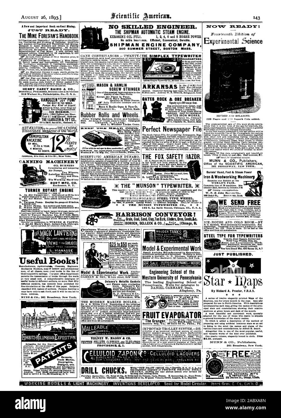 Nuovo e importante libro sulle miniere di carbone. La miniera FOREMAN'S HANDBOOK libri utili! Delaney di guarnizioni metalliche pansion Imballaggi per I. J. I) HUMP 61,7 C terzo & Fel WMr VOIINEY W. MASON'A CO. La provvidenza ft I. OATES ROCK I MARTELLO MINERALE CATES IRON WORKS 337 C Iranklip Bt Boston massa quotidiano perfetto PrIPO file ridotta. Gli abbonati al AMERI scientifici nuovi e di seconda mano Bicycl:s. Frutto evaporatore . condotto con 3 illustrazioni. 1VGw MIL.M.A.Ti 1r I quattordicesima edizione dell' della scienza sperimentale in questione nuova c.entained nella scorsa edizione sarà OptiKal proiezione di oggetti opachi di nuovo Foto Stock