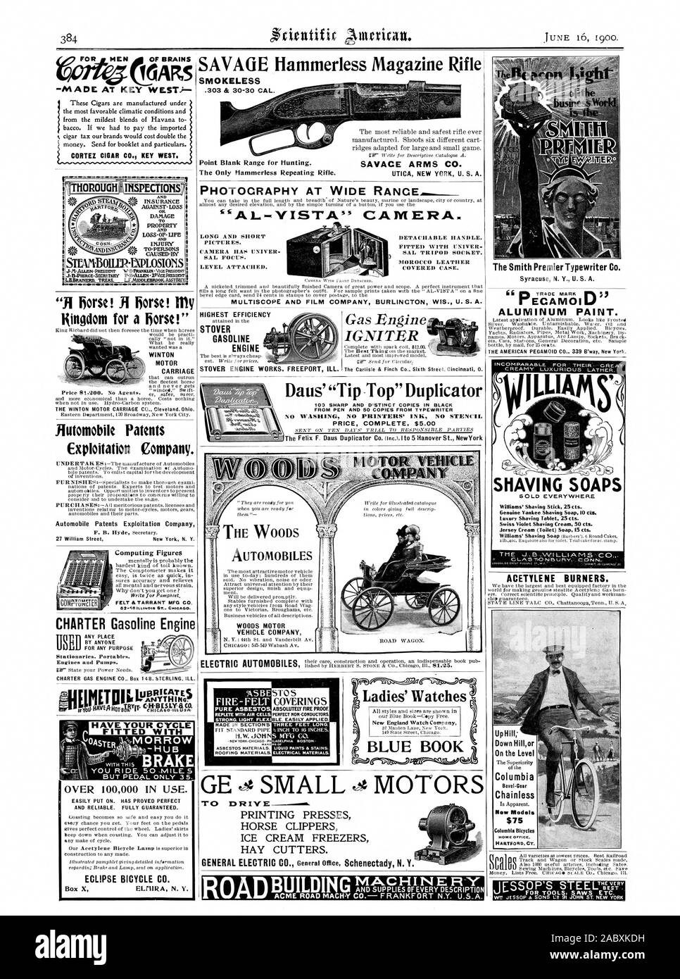 303 & 30-30 CAL in colori dando .tull descri tlons prezzi ecc. ' Sono davvero per voi quando siete pronti per loro' ROAD carro. PHOTOCRAPHY AD AMPIO RANCE 'AL-VISTA' FOTOCAMERA FOTOCAMERA CON PARTE ANTERIORE STACCATA. raggiunti in STOVER MOTORE A BENZINA il meglio è sempre a buon mercato STOVER Engine Works. FREEPORT ILL. Accenditore più recente e più perfezionato modello. Il Carlisle & Finch Co Sesto Street Cincinnati 0. Breve LONGAND foto. La fotocamera ha UNIVER SAL FOCUS. Livello collegato. Manico staccabile. Equipaggiato con UNIVER SAL Alloggiamento cavalletto. Il Marocco di cuoio rivestito caso. Nessun lavaggio STAMPANTI NON' inchiostro NON STENCIL BOSCHI Foto Stock