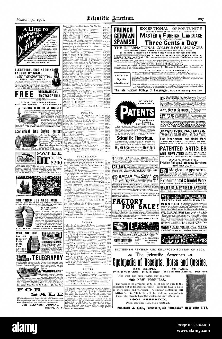 Architettura; disegno; la casella 942 Scranton Pa. u V A V V ENCICLOPEDIA MIGLIORATA BRUCIATORE A BENZINA FRANK MIGLIO Everett un.ss. p Dayton economico motore a gas accenditori - fermo". Marine o '41' un'automobile engines dinamo magneti tappi per toccare ; o saltare scintilla elettrica e Mfg. Co. 80 St Clair San Dayton 0. ; 0101CYCIES PATEE BICICLETTA CO. Indianapolis Ind. U. S. A. : macchinari." Io mi stanco per uomini di affari cusc. ARIA.ORL. Prezzo $5.00 express pagato. MEINECKE & CO 256-258 Greenwich San New York. Non perché non si riescono a vedere i nostri presentano 4 in corrispondenza del .::. Pan American ' esposizione utilizzare . ' Mic!.La sua1 Foto Stock