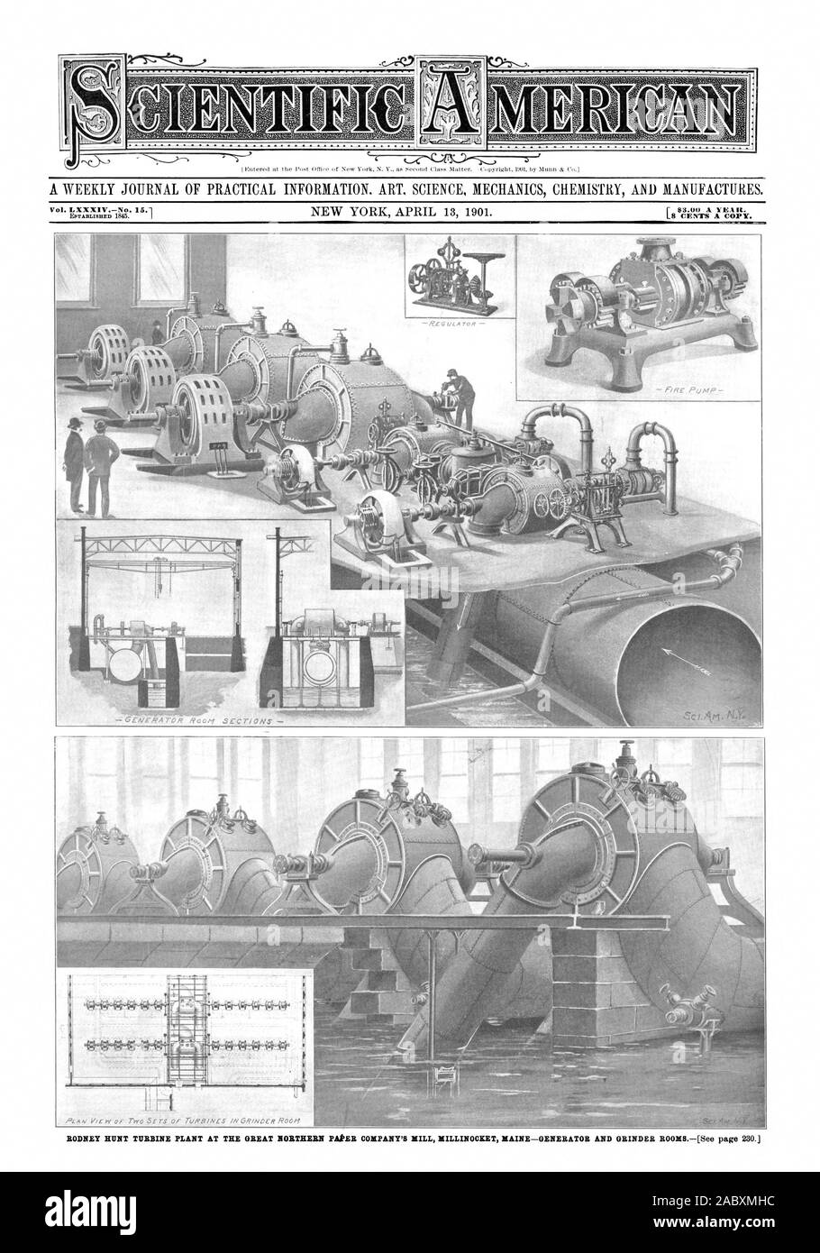 LS CENTESIMI UNA COPIA. Vol. LXXXIVNo. 15.1, Scientific American, 1901-04-13 Foto Stock