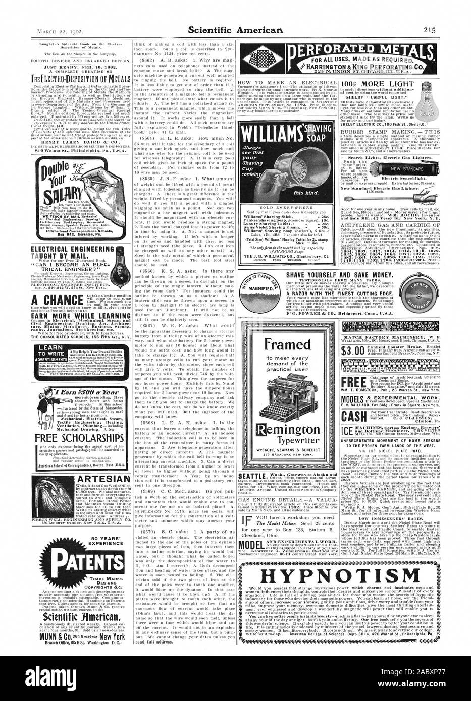 Ingegneria elettrica insegnata da Mail. ARTESIAN $3.00 isummslIS Clinton a. HENRY CAREY BAIRD & CO. 810 Noce San Philadelphia Pa. U.S.A. international Cerro s scuole Box 1342 Scranton Pa. meccanica di vapore elettrico ingegneria tessile ; Riscaldamento borse di studio libero guadagnare di più durante l'apprendimento di ingegneria civile Redazione tecnica Architec saperne di 50 anni di esperienza di brevetti marchi modelli copyright &C. Incorniciato emington 100% in più di luce cerca elettrico luci di accendini a gas. 1035 3S 1057 1064 1071 1072 1082 53 1054. 10S5 1050 4 '24. 1.13.2 Williams Stick di rasatura . 25C. Swiss viola crema di rasatura Foto Stock