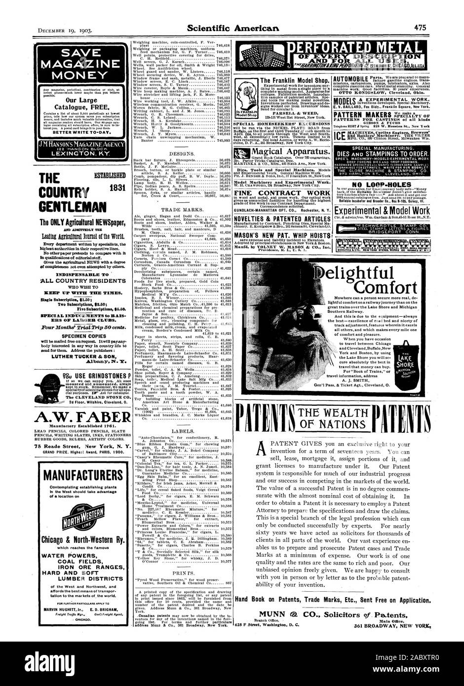 Disegni e modelli. Marchi commerciali. Etichette. PRIN FS. Il Franklin modello di negozio. HOMESEEKERS SPECIALE' ESCURSIONI apparato magico. Modello di macchinari e lavoro sperimentale. Contratto di fine lavoro GUNDLACH-MANHATTAN OPT. CO. Rochester N. Y. NOVITÀ & ARTICOLI BREVETTATO MASON È DI NUOVO PAT. Frustino paranco8f Manfd. Da VOLNEY W. MASON & CO. Inc. La provvidenza R. L U. S. A. fabbricazione speciale. Nessun loop-fori &sperimentale modello di lavoro A.W. FABER Manufactory stabilito 1761. 78 Reade Street. New York. N. Y. La pietra di CLEVELAND CO.  -- 2d piano. Il Wilshire Cleveland 0. Rivista di risparmiare denaro il nostro grande catalogo gratuito. Meglio SCRIVERE PER GIORNO Foto Stock