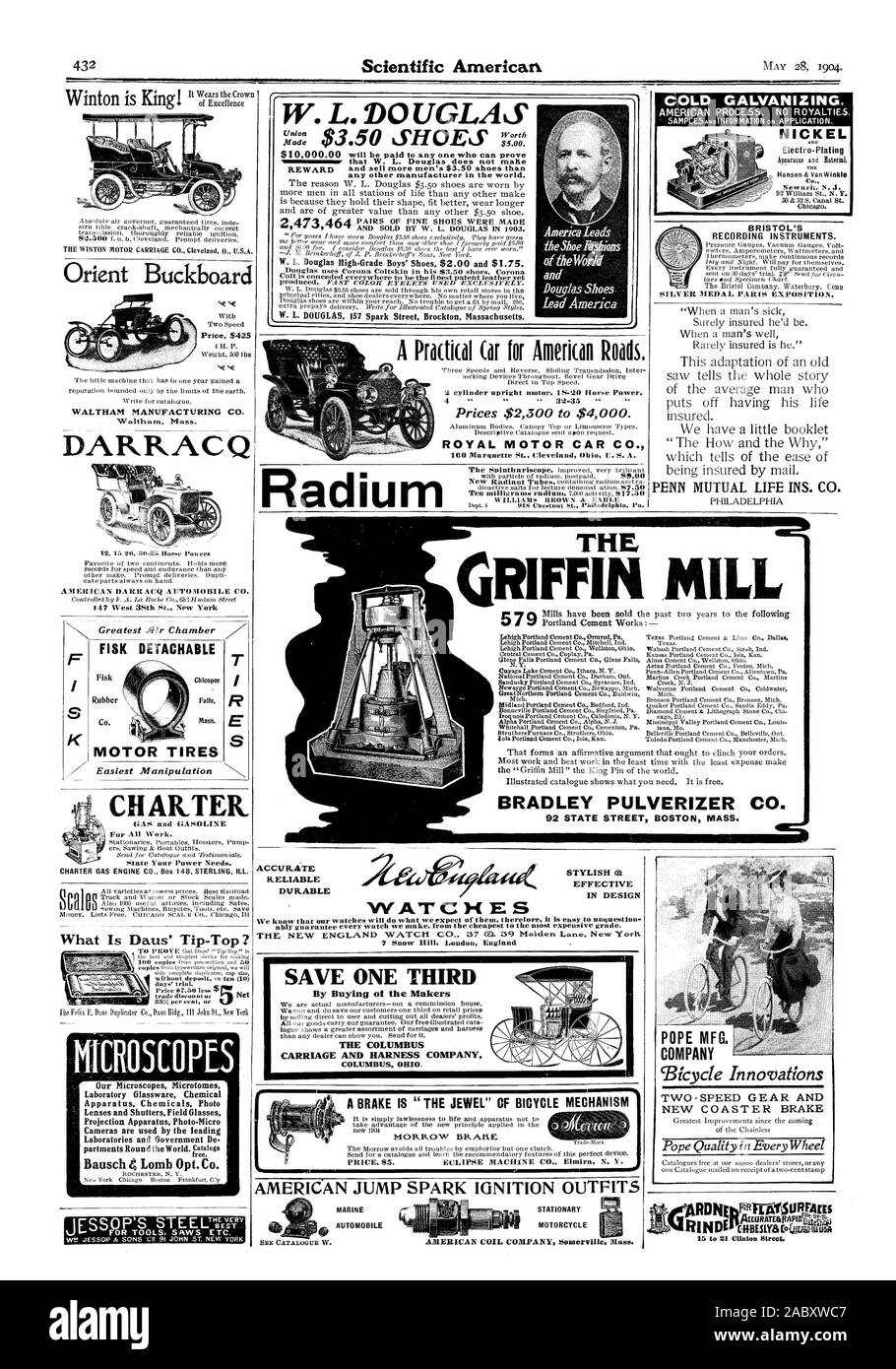Orientare Buckboard WALTHAM MANUFACTURING CO. Waltham messa. Carta Qual è Daus Tip-Top" ? Microscopi PER STRUMENTI S AW S ecc. Vecchio zincatura. Processo AMMICAN. NO royalties. Nichel Bristol è la registrazione di strumenti. PENN MUTUAL LIFE INS. CO. DARRACQ 'N più grande .IVr Camera FISK MOTORE staccabile pneumatici manipolazione più semplice $3.50 scarpe INg mw che W. L. Douglas non ricompensa e vendere di più uomini $3.50 scarpe rispetto a qualsiasi altro produttore al mondo. Fatto vale la pena di $5.00. Radium una pratica auto per le strade americane. Prezzi $ 2300 a $ 4000. ROYAL AUTOMOBILE CO. Prezzo $425 ACCURATE DV AFFIDABILE R.IN GRADO Foto Stock