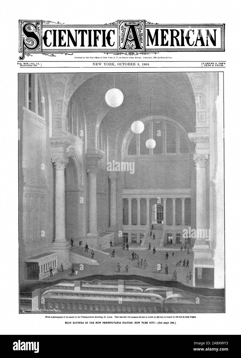 FS CENTESIMI UNA COPIA' MERICAN SCIENTIFICA, Scientific American, 1904-10-08 Foto Stock