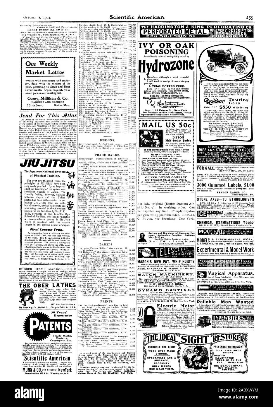 Di ogni descrizione PER TUTTI GLI USI. CHICAG ILL metallo perforato 1TINI 1 T 5; '1r l'Ober Mfg. Co.10 Bell St Chagrin Falls 0. U.S.A. Marchi commerciali. Etichette bile. $195 fino a MASON È DI NUOVO PAT. Frusta di paranchi Manfd. Da VOLNEY W. MASON ell.; CO. Inc. BIG money IN PARTITE. F. W. MURPHY de; fr. Dinamo getti motore elettrico Fabbricazione speciale. Il mondo della macchina di stampaggio & CO. 3000 etichette incollate $1.00 FENTON ETICHETTA CO. Philadelphia Pa. asce di pietra a ETHNOLOGISTS affidabile uomo voleva che le macchine da scrivere Z5 ottuso occhi reso luminoso. Scrivere per illustrato trattato sull'occhio. Spedito gratuitamente. L'IDEALE CONIPANV NEW YORK Foto Stock