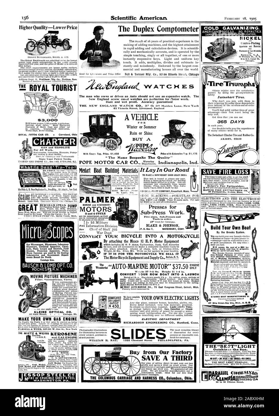 Maggiore qualità-prezzo inferiore Moving Picture MACCHINE KLEINE OPTICAL CO. WASHINGTON. PA. Scientific American il Duplex Comptometer GOODELL-PRATT società Greenfield messa. Cinque motori di dimensioni. Sub-Presses e Blake & JOHNSON se è per il motociclo che vendiamo è meraviglioso solo peso 3' 1-2 TBS. Altezza da 1 a 4 in. Convertire la vostra barca a remi in un lancio completo luce 20 OUTFIT $ 450. PHILADELPHIA PA. GAS e benzina per tutti i lavori. . Icals lenti foto e persiane campo micro telecamere vengono utilizzati dai laboratori importanti e di governo partono. carni in tutto il mondo. ROCH ESTE RN .y. Fare IL VOSTRO PROPRIO GAS Foto Stock