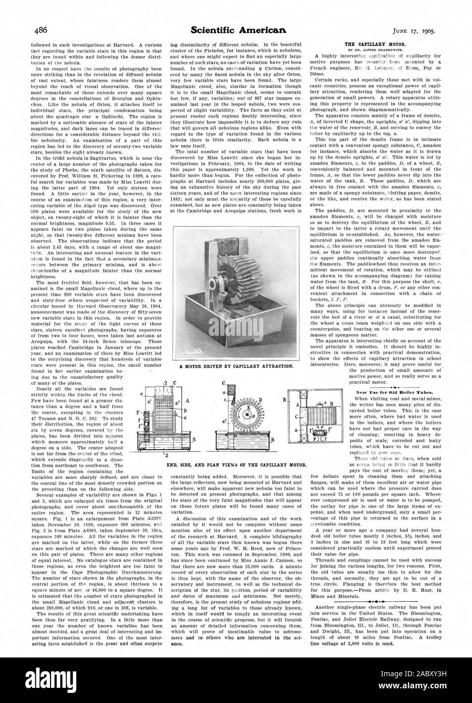 Nuovo utilizzo dei vecchi tubi di Boller., Scientific American, 1905-06-17 Foto Stock