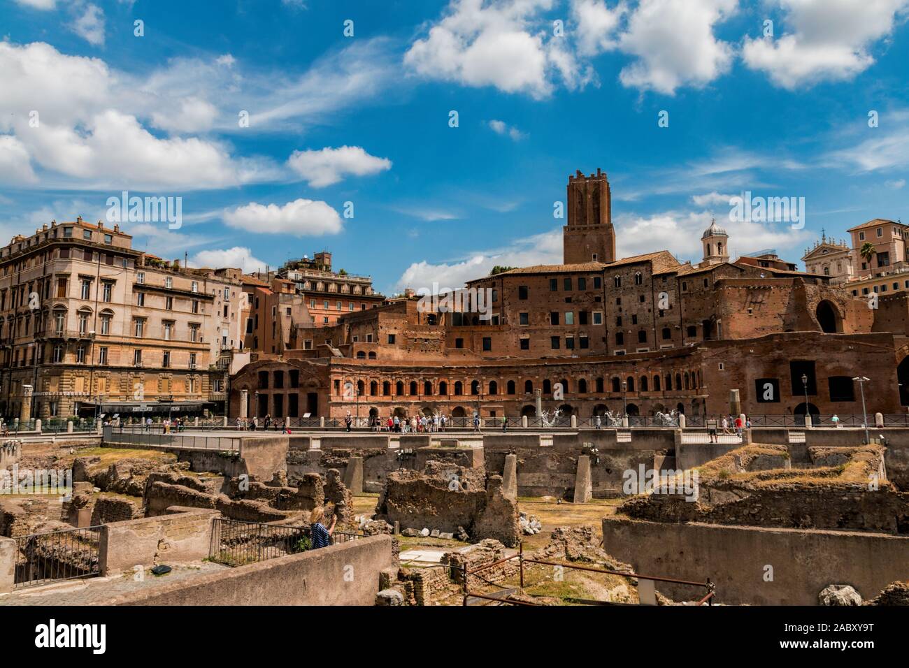 Roma, Italia, 14/06/2016, il 'Fori imperiali" dell antica Roma. Foto Stock