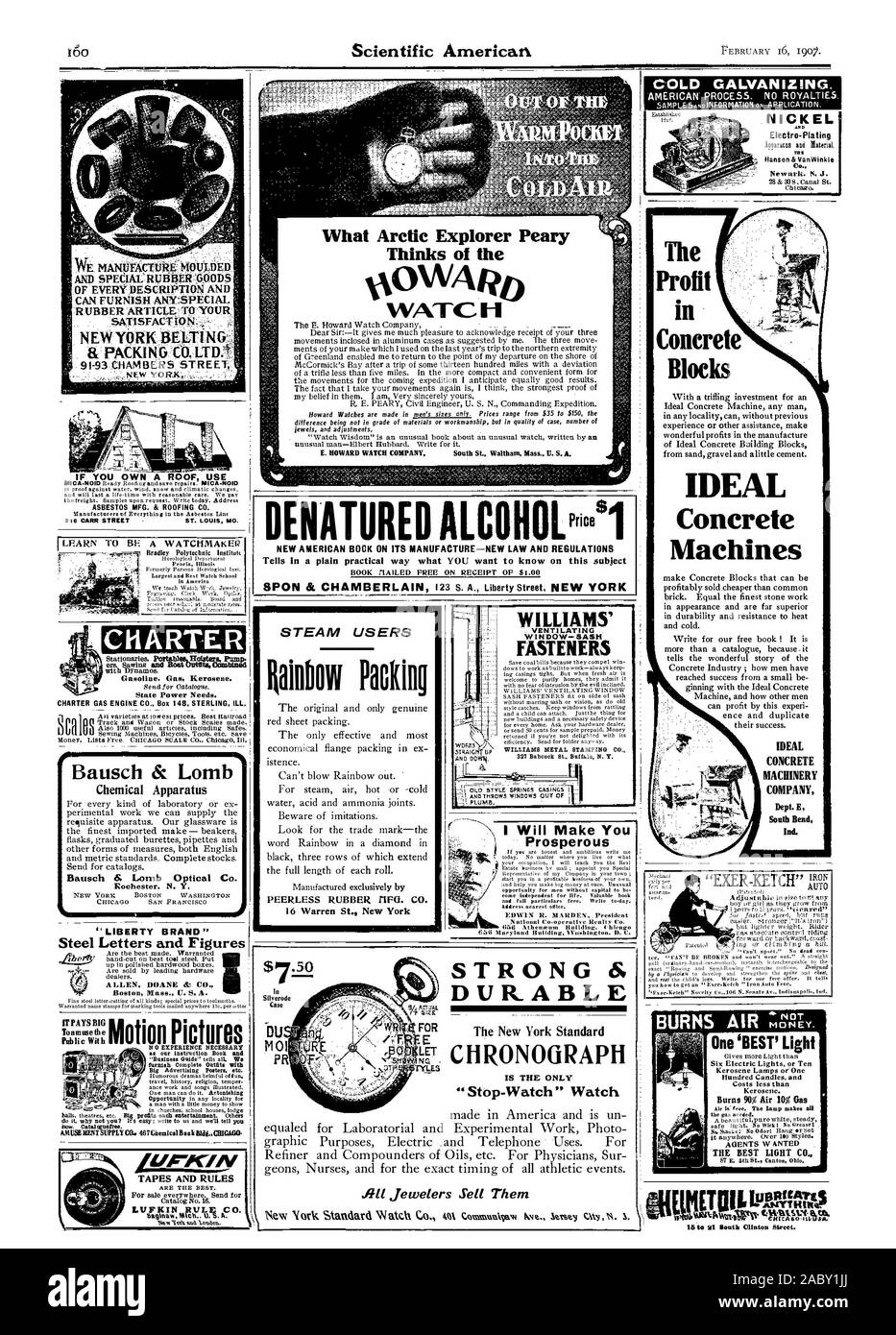 Cosa Arctic Explorer Peary pensa al ENATURED ALCOHOLPricel NUOVA AMERICAN BOCK SULLA SUA FABBRICAZIONE-NUOVA LEGGE E REGOLAMENTI racconta in una pianura pratico ciò che volete sapere su questo argomento PRENOTA IIAILED LIBERO SUL RICEVIMENTO DI $1.00 gli utenti di STEAM Ilaidow PEERLESS di impaccamento bordo di gomma. co. 16 Warren San New York WILLIAMS' lampo ti farò prospero DI OGNI DESCRIZIONE E PUÒ FORNIRE QUALSIASI SPECIALE :gomma "articolo:. TONOUR: . NEW YORK $E'LTINO.:::: 91-93 camere STREEt .w YORK. Se si dispone di un tetto utilizzano amianto MFG. Coperture & CO. 216 CARR STREET ST. LOUIS MO. Ho imparare a BF. Un orologiaio Foto Stock