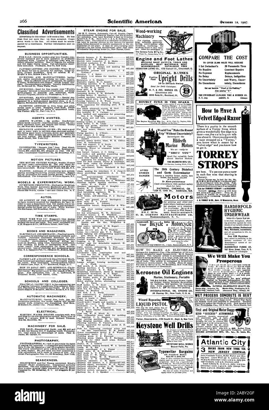 Motore a vapore per la vendita non condensante motore orizzontale dimensioni 16 x 42 pollici I Speed 75 R. P. M. costruito da F. C. & A. E. Rowland. Nuovo ho Haven conn. Questo motore è in ottime condizioni ed è stato in servizio regolare nel nostro stabilimento per diversi largement del nostro stabilimento. Esso può essere visto in funzione fino al 5 ottobre il suo uso viene interrotta dopo tale data. Winchester bracci di ripetizione Co. New Haven, Connecticut. Interruttore elettrico E. Johnson il filo elettrico connettore J. A. Shutz . Conduttore elettrico F. W. Richey elettrodo J. W. Stubbs elettrodo per lampade ad arco e rendendo la stessa W. S. Weedon processo elettrolitico e Foto Stock