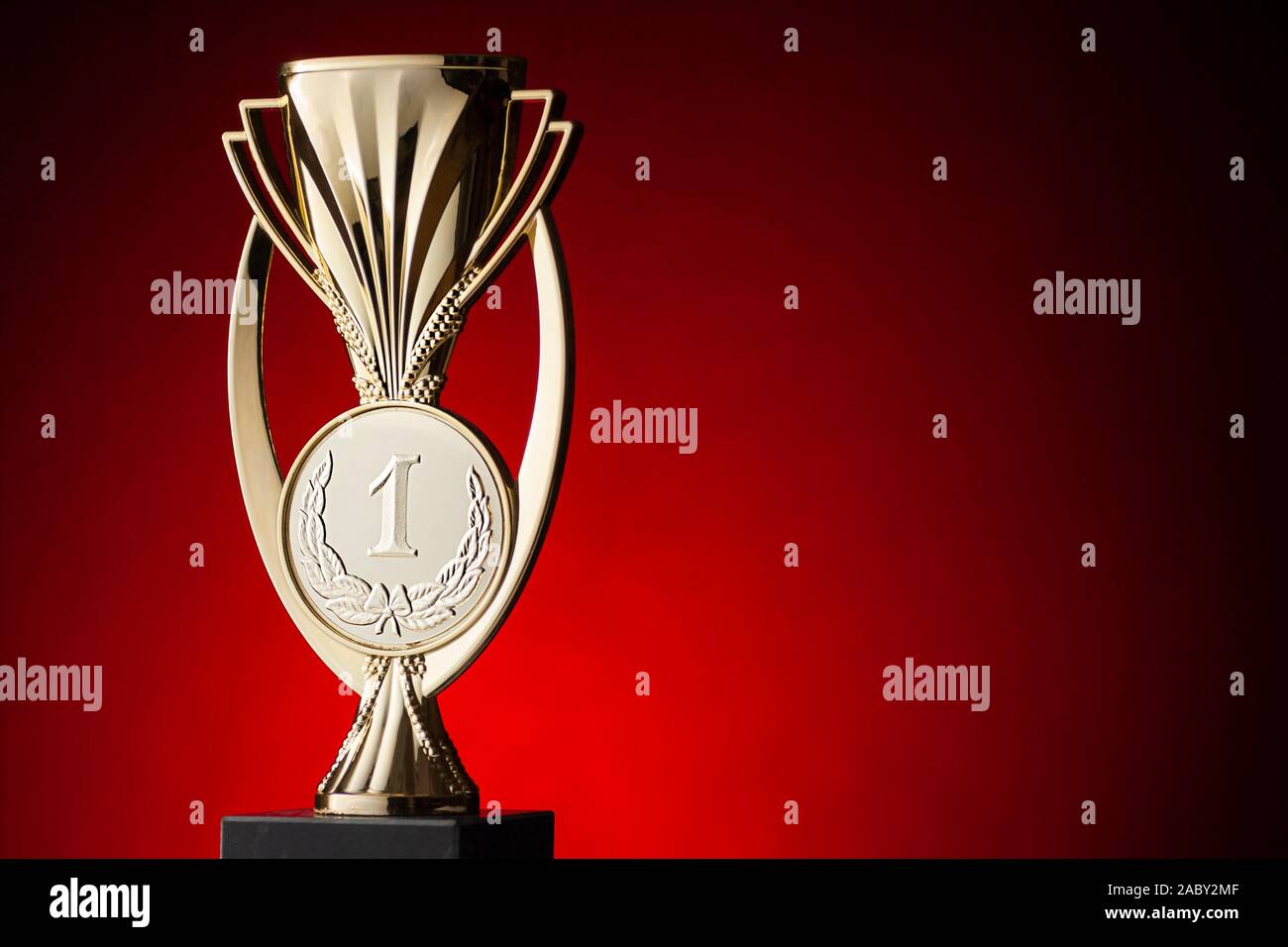 Il primo posto del trofeo dei vincitori di un concorso Foto Stock