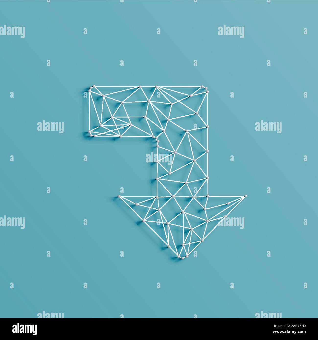 Una freccia per linee e spine, 3D realistici, illustrazione vettoriale Illustrazione Vettoriale