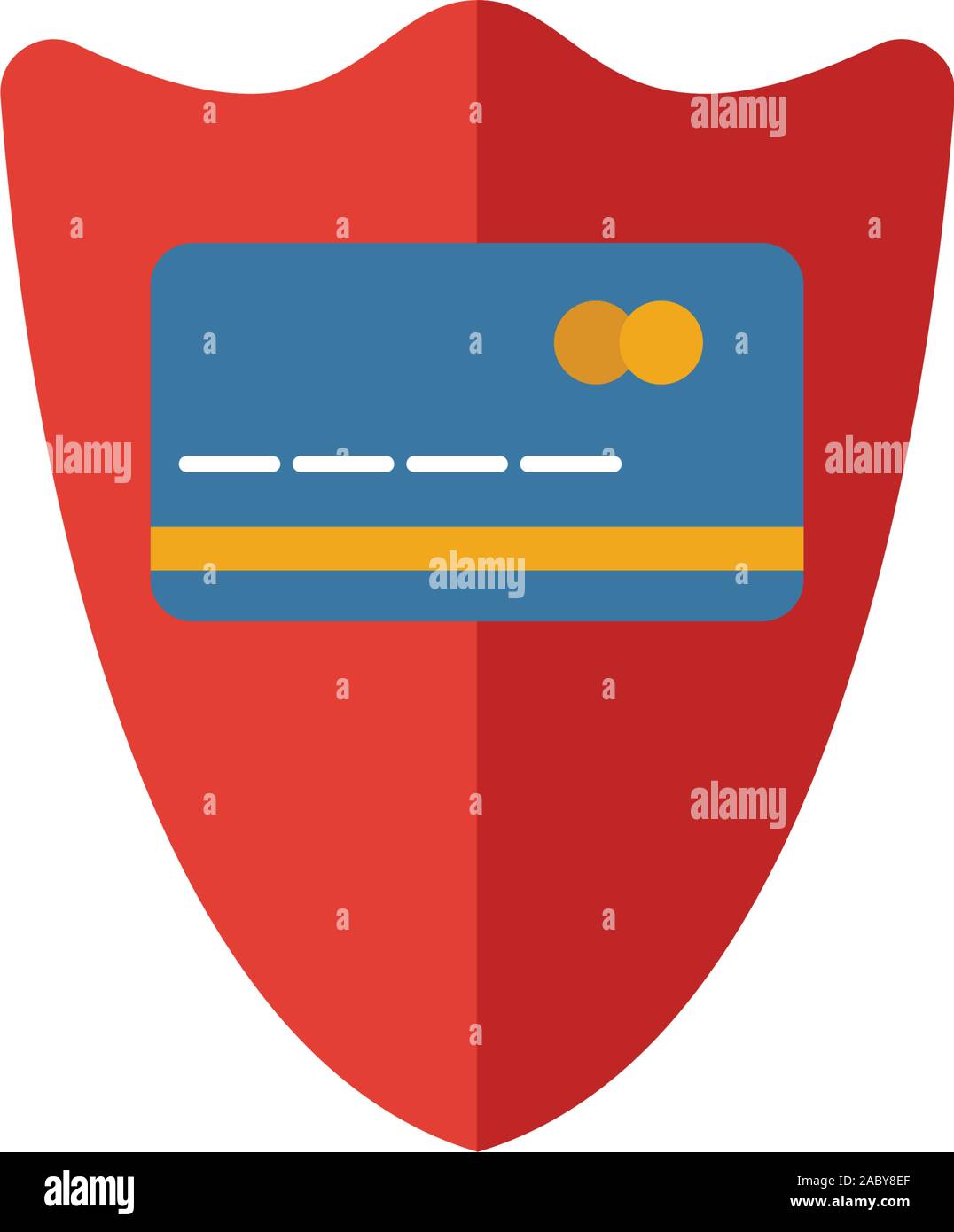 La sicurezza della carta di credito icona piatta. Colore elemento di semplice dalla medicina raccolta per infographics, web design e molto di più Illustrazione Vettoriale