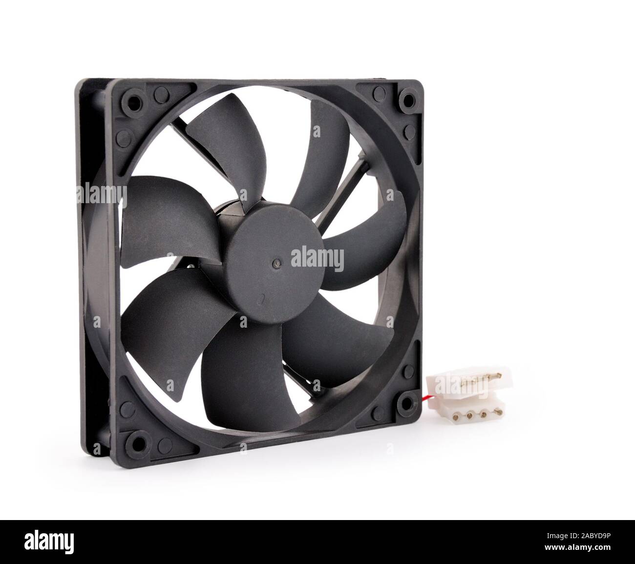 La ventola del computer isolati su sfondo bianco Foto Stock