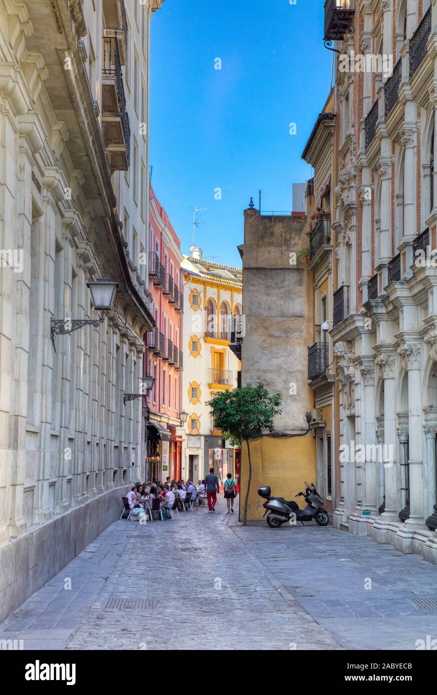 Santa Cruz, il vecchio quartiere ebraico di Siviglia Andalusia Spagna Foto Stock