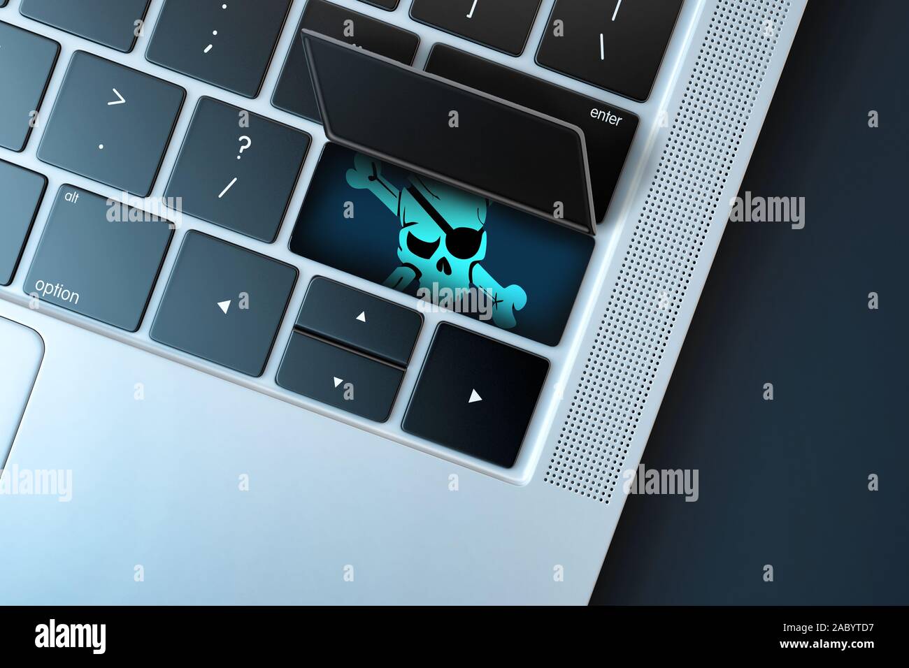 Sicurezza del computer il concetto di rischio. Virus in Internet. Antivirus. Internet. Minacce di Internet. Attacco hacker. Trojan. Foto Stock