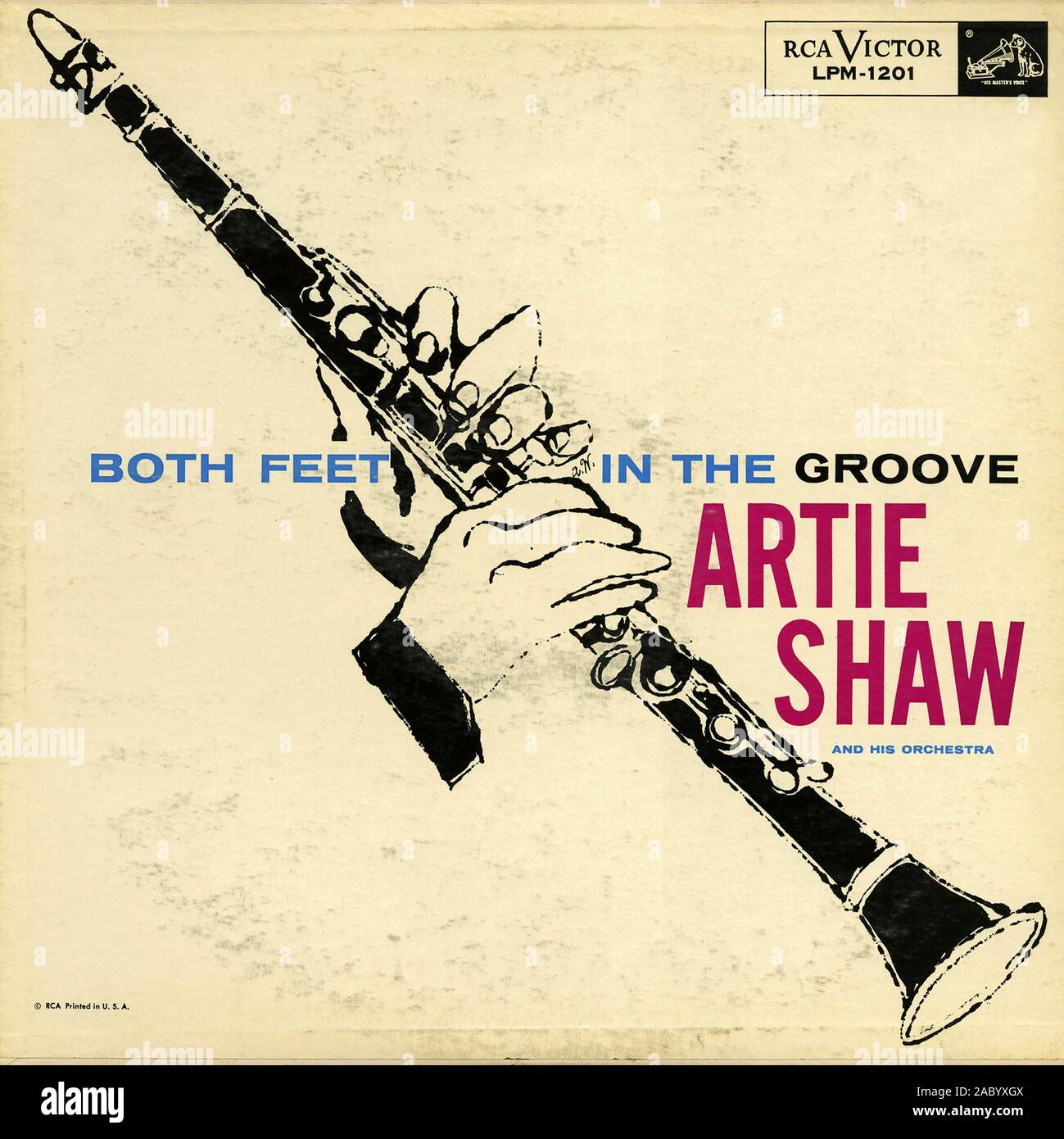 Entrambi i piedi nella scanalatura Artie Shaw - Vintage vinile copertina album Foto Stock