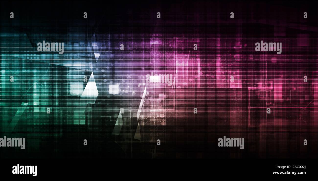 Rete globale concetto come una Illustrazione tecnica Foto Stock