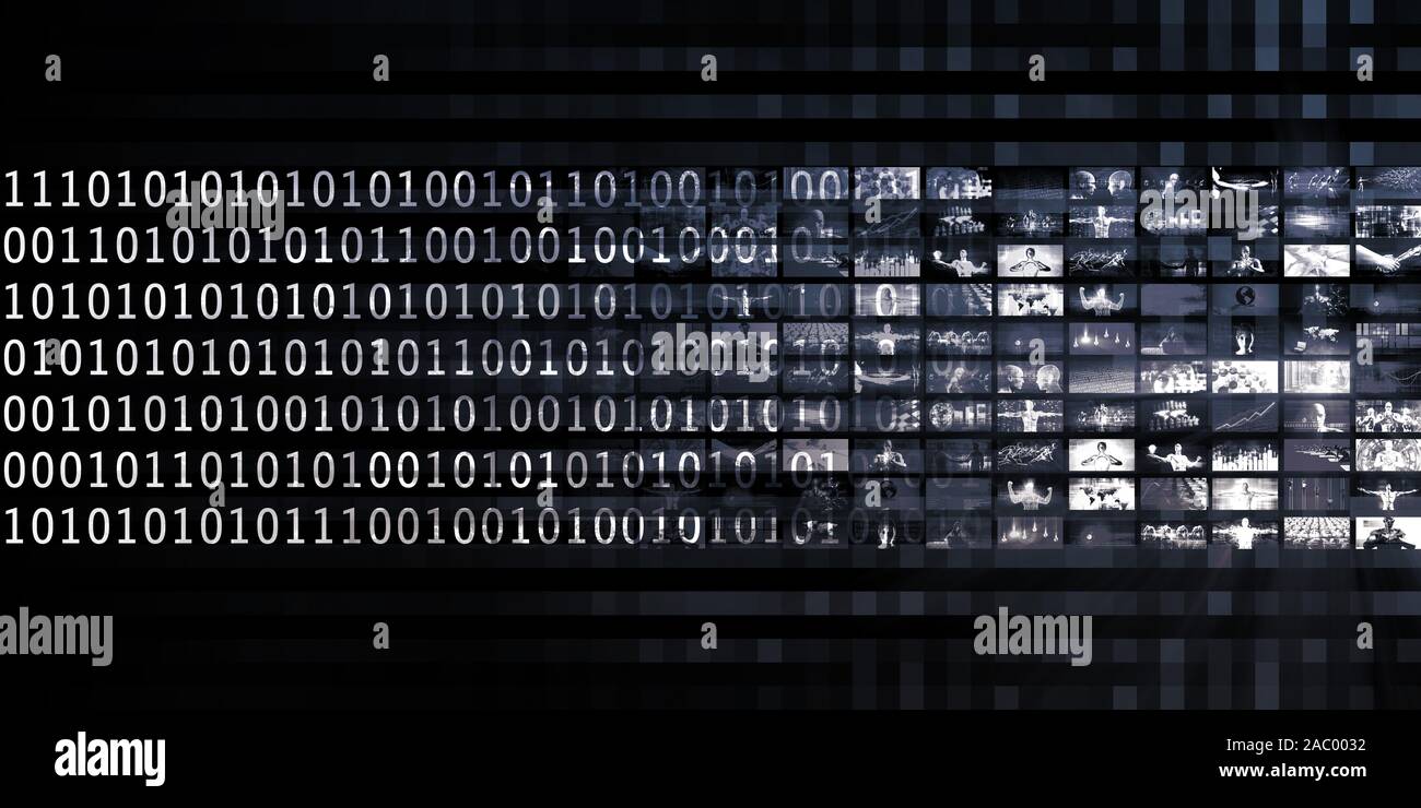 Il cloud computing e multimediale digitale di archiviazione dei dati Foto Stock