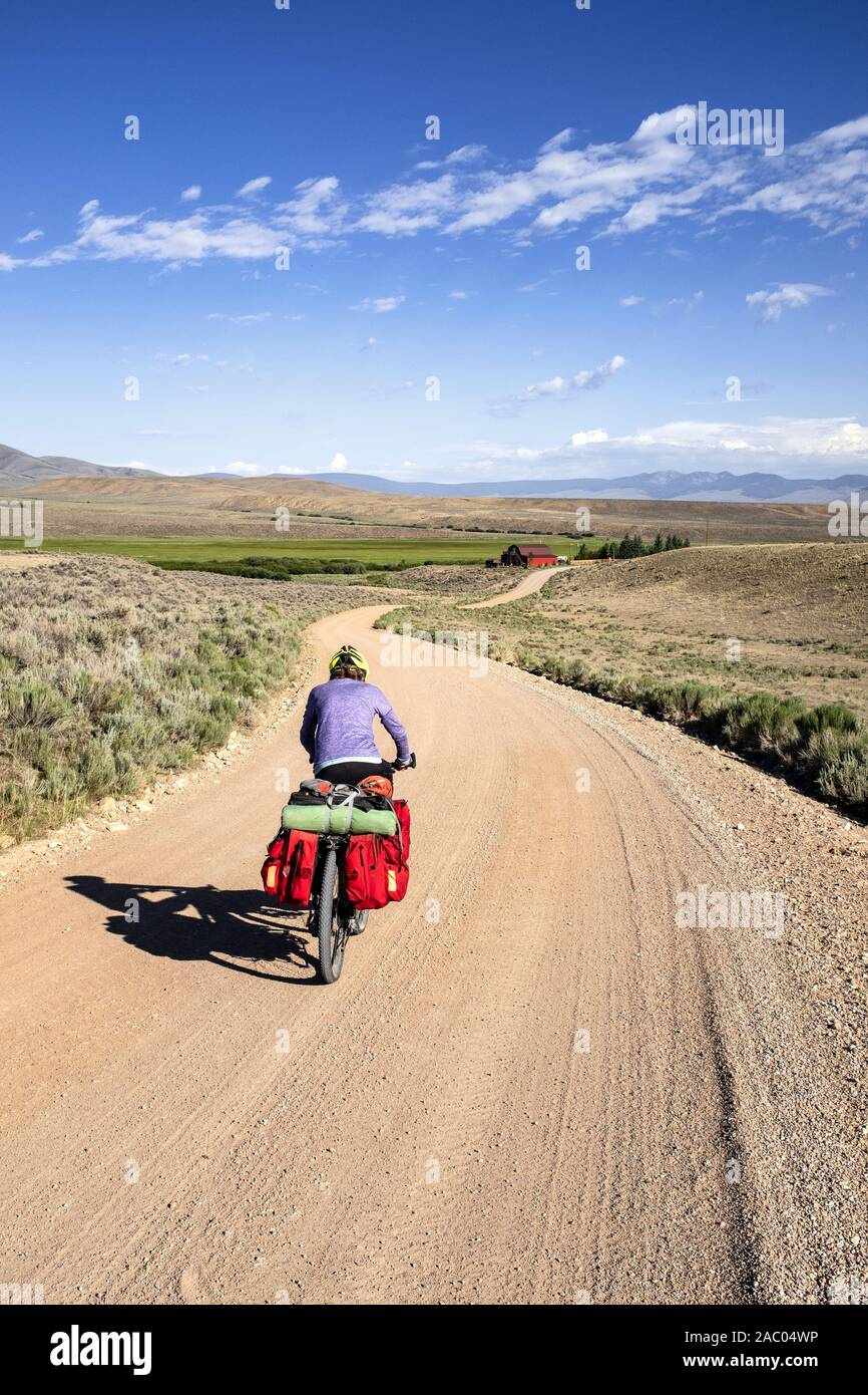 MT00326-00...MONTANA - Aprire il paese lungo la medicina Lodge Road nella contea di Beaverhead sezione del grande divario percorso per mountain bike. Foto Stock