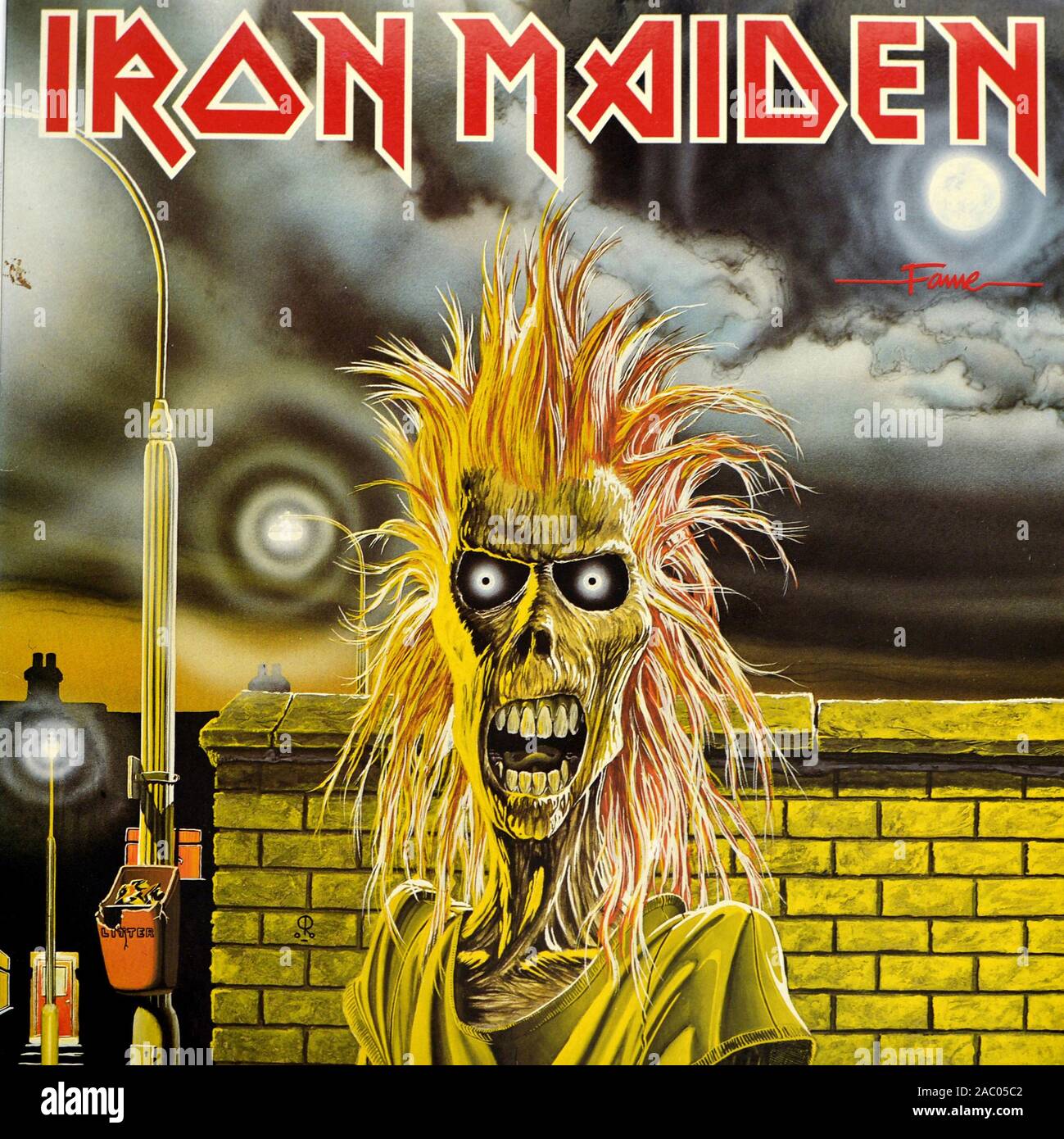 IRON MAIDEN Iron Maiden (Fame) - - Vintage vinile copertina album Foto Stock