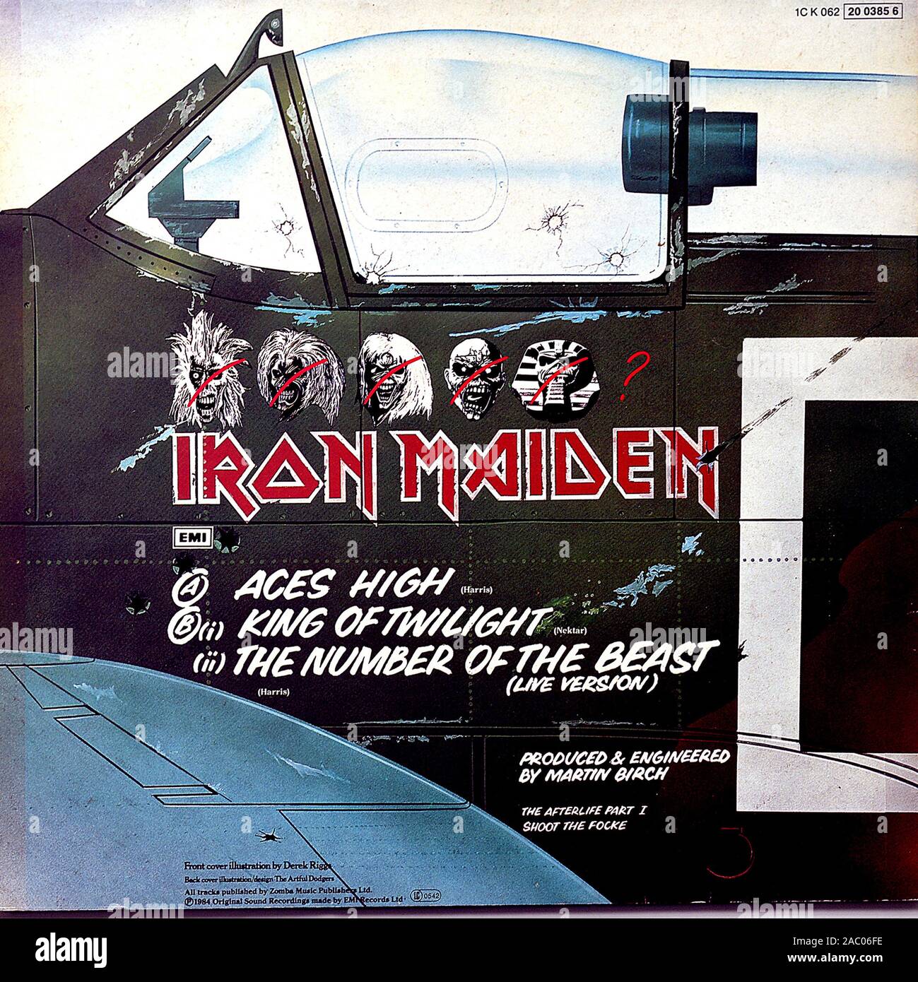 IRON MAIDEN Aces High - - Vintage vinile copertina album Foto Stock